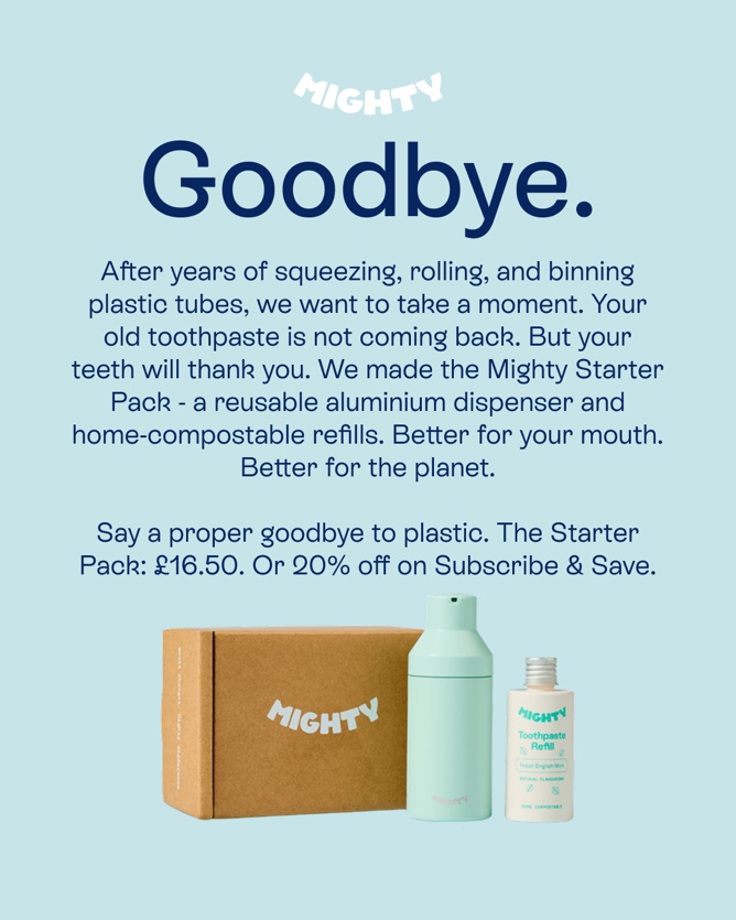 Example ad using the Goodbye format