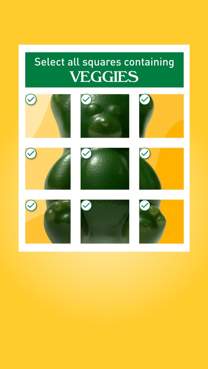 Example ad using the CAPTCHA format