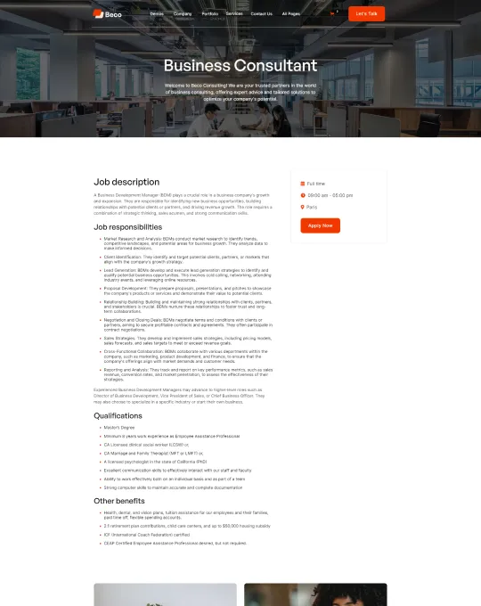 Career Details -Screenshot