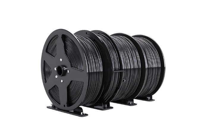 Industrial electrical control panel with meters, switches, and indicator lights.