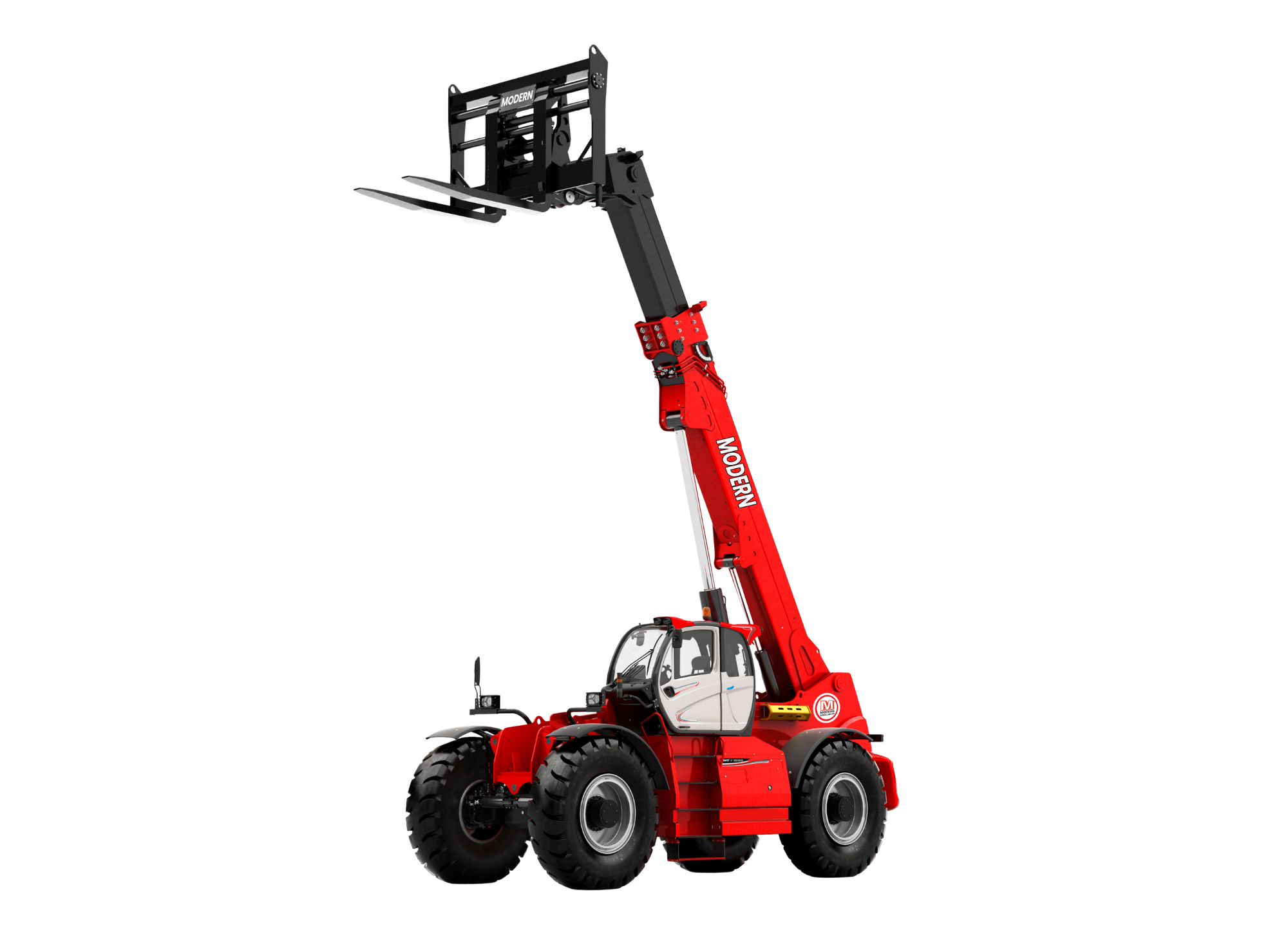 SANY SCS1000A crawler crane with a red lattice boom and orange cabin on black tracks.