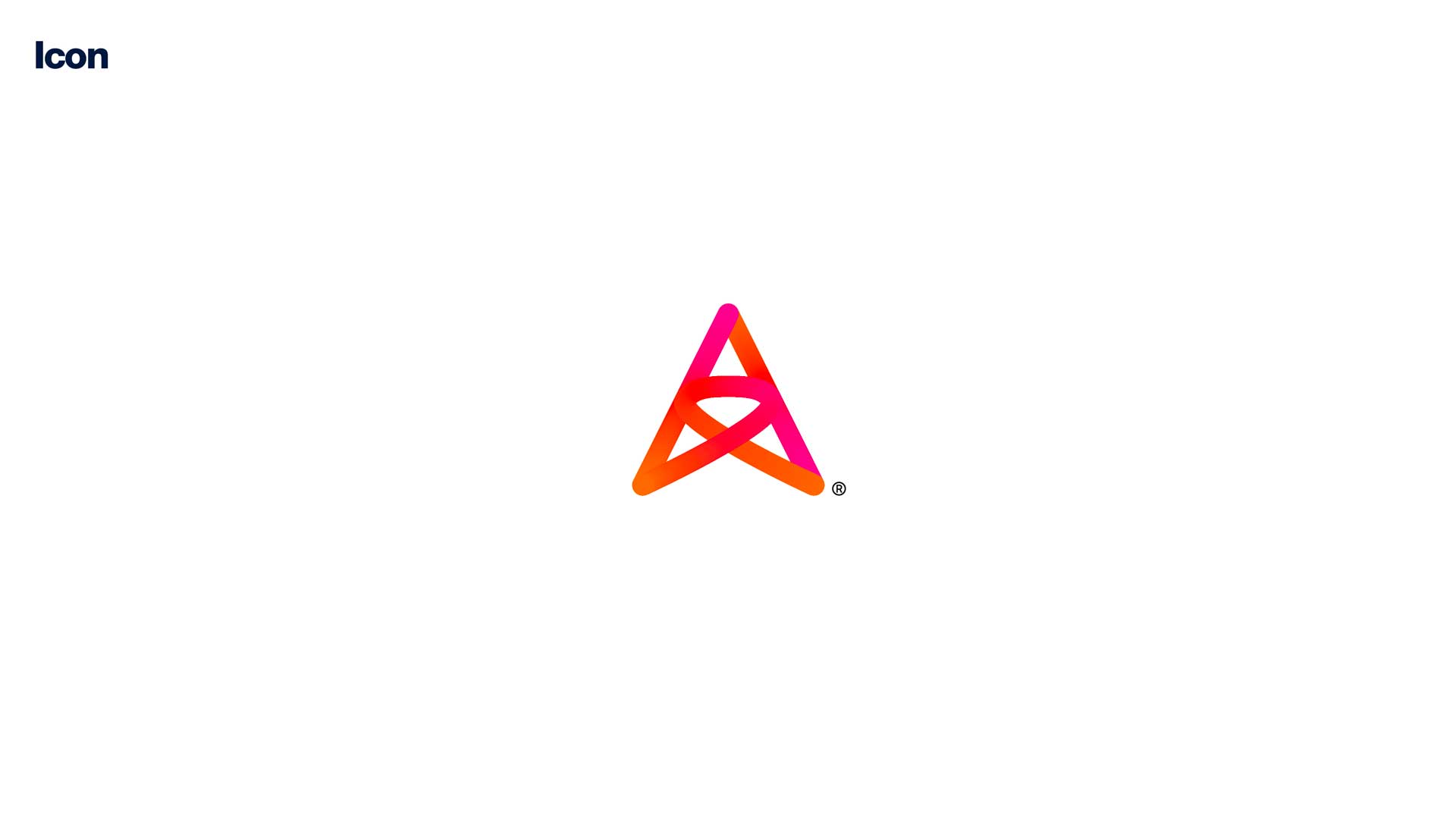 Stylized letter A logo with intertwined pink and orange gradient lines on a white background.