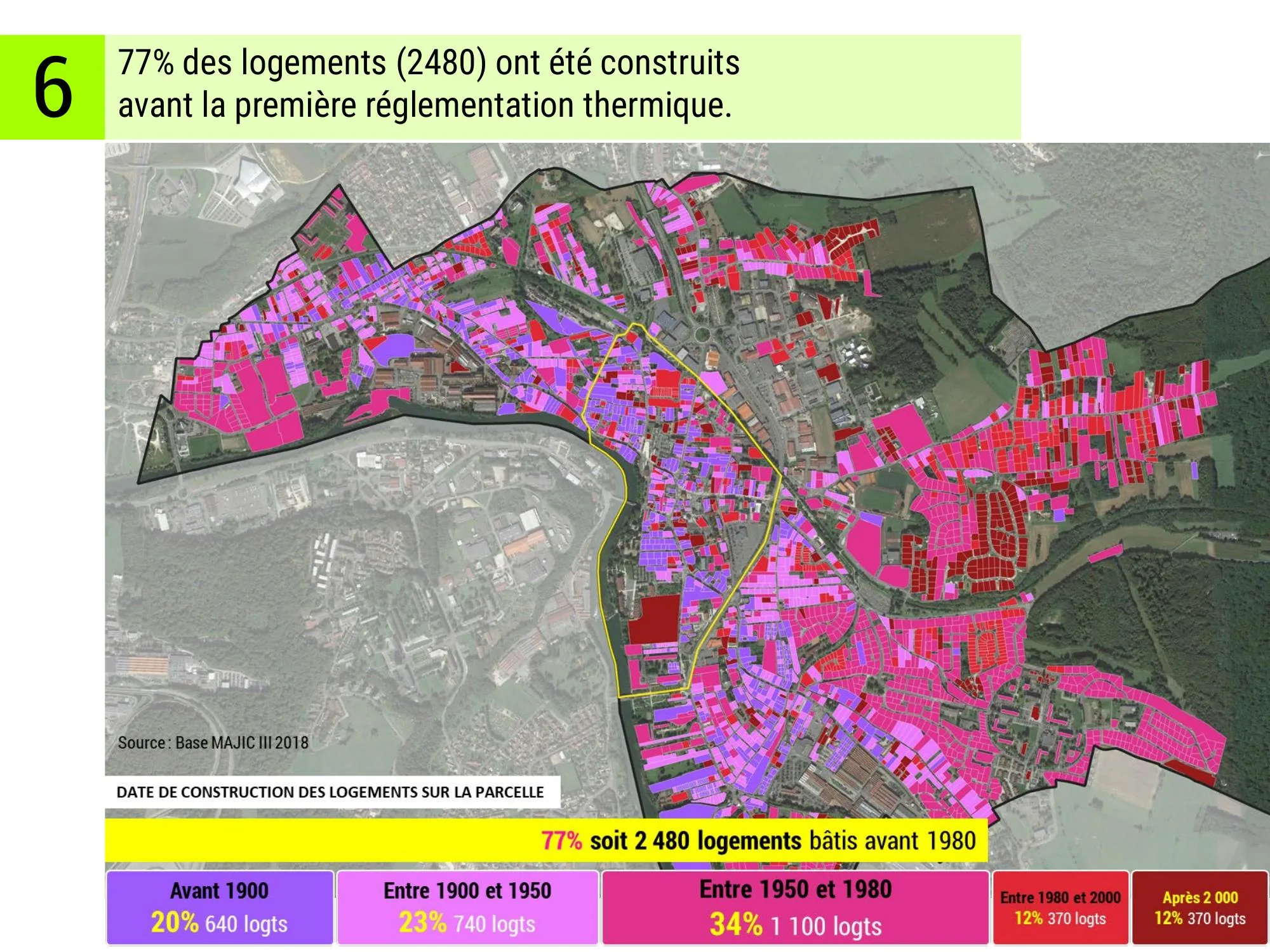 Date de construction des logements par parcelle