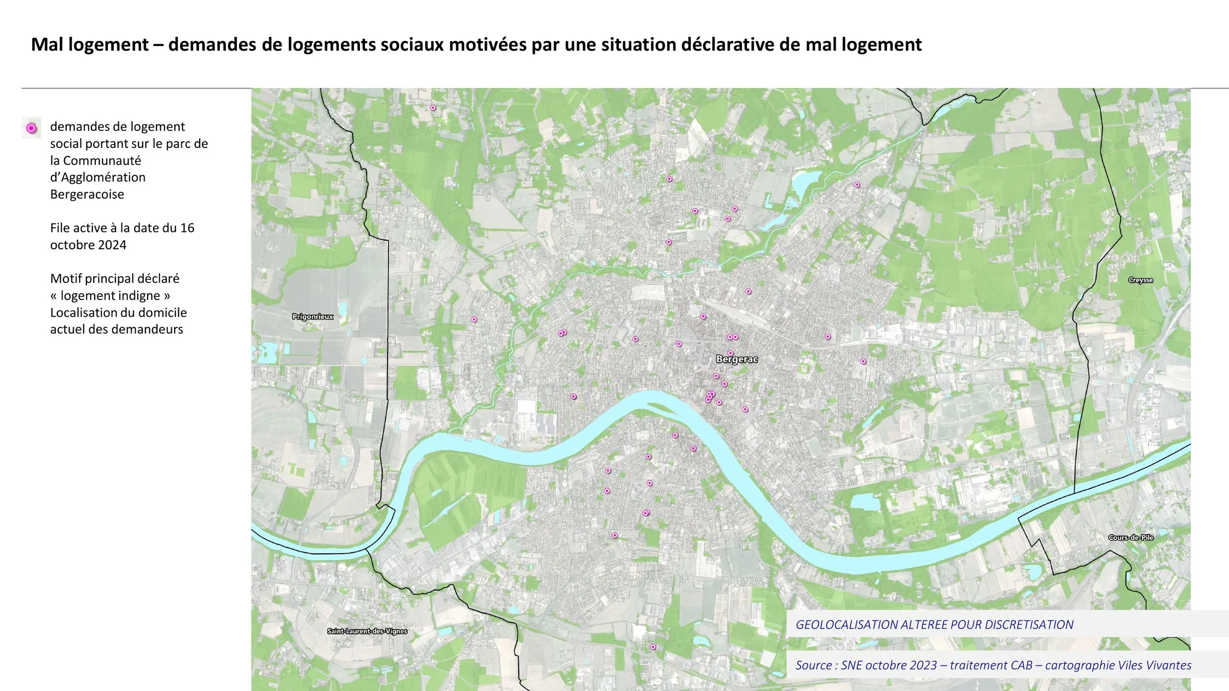 Localisation des demandes de logement social liées au mal-logement