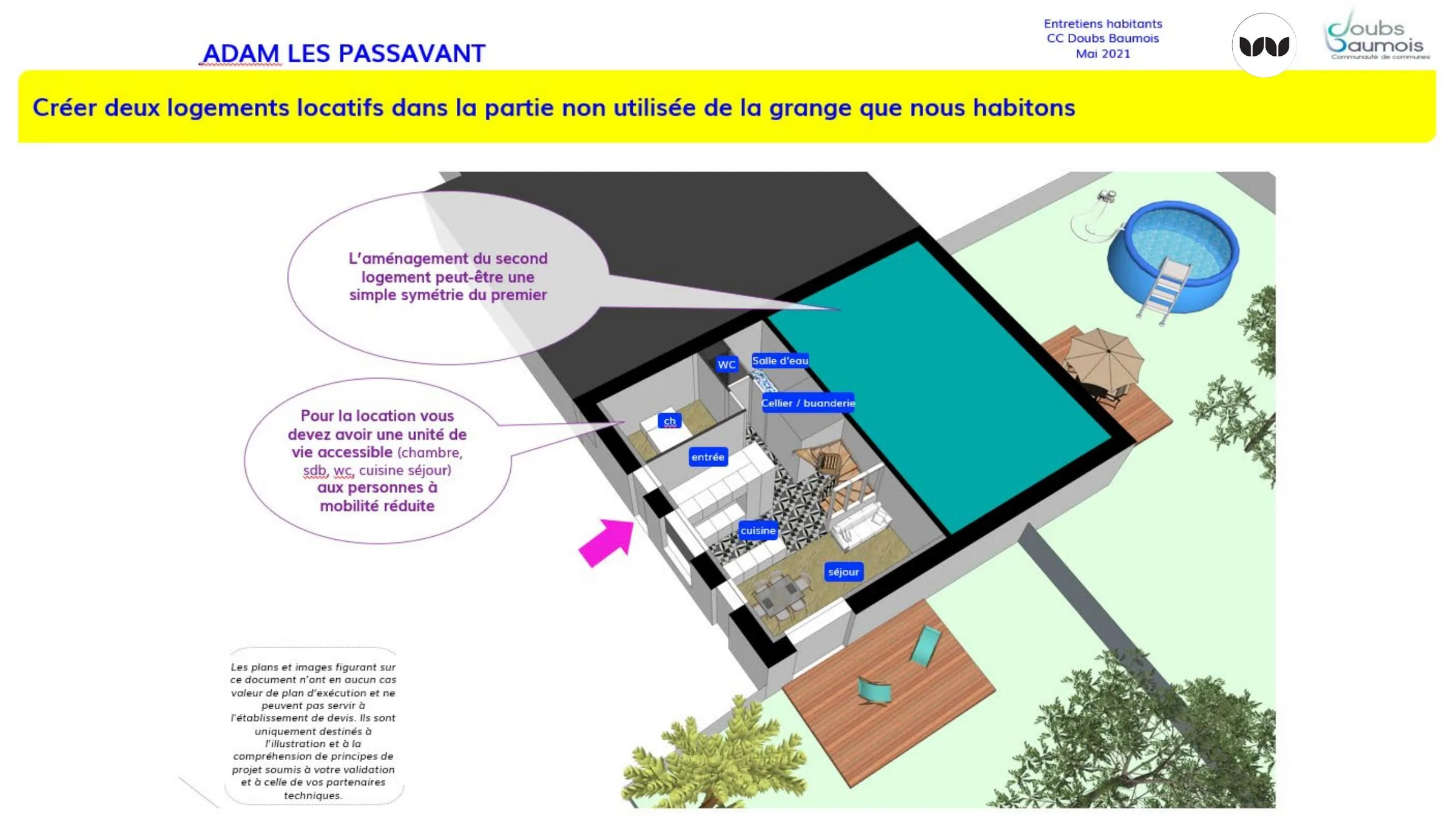 Création de deux logements locatifs dans une grange à Adam-lès-Passavant
