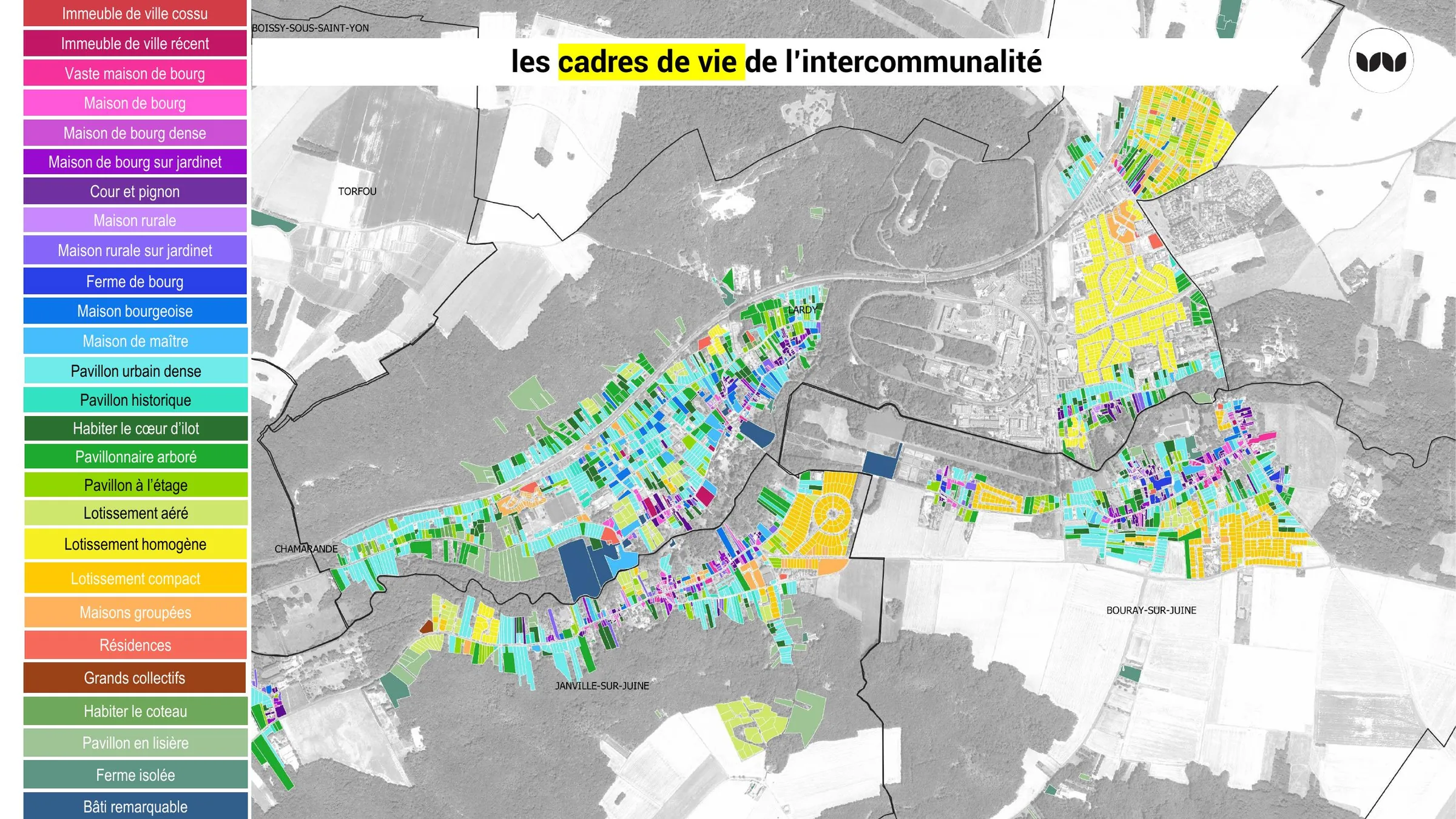 Typologie des cadres de vie à l'échelle de l'intercommunalité