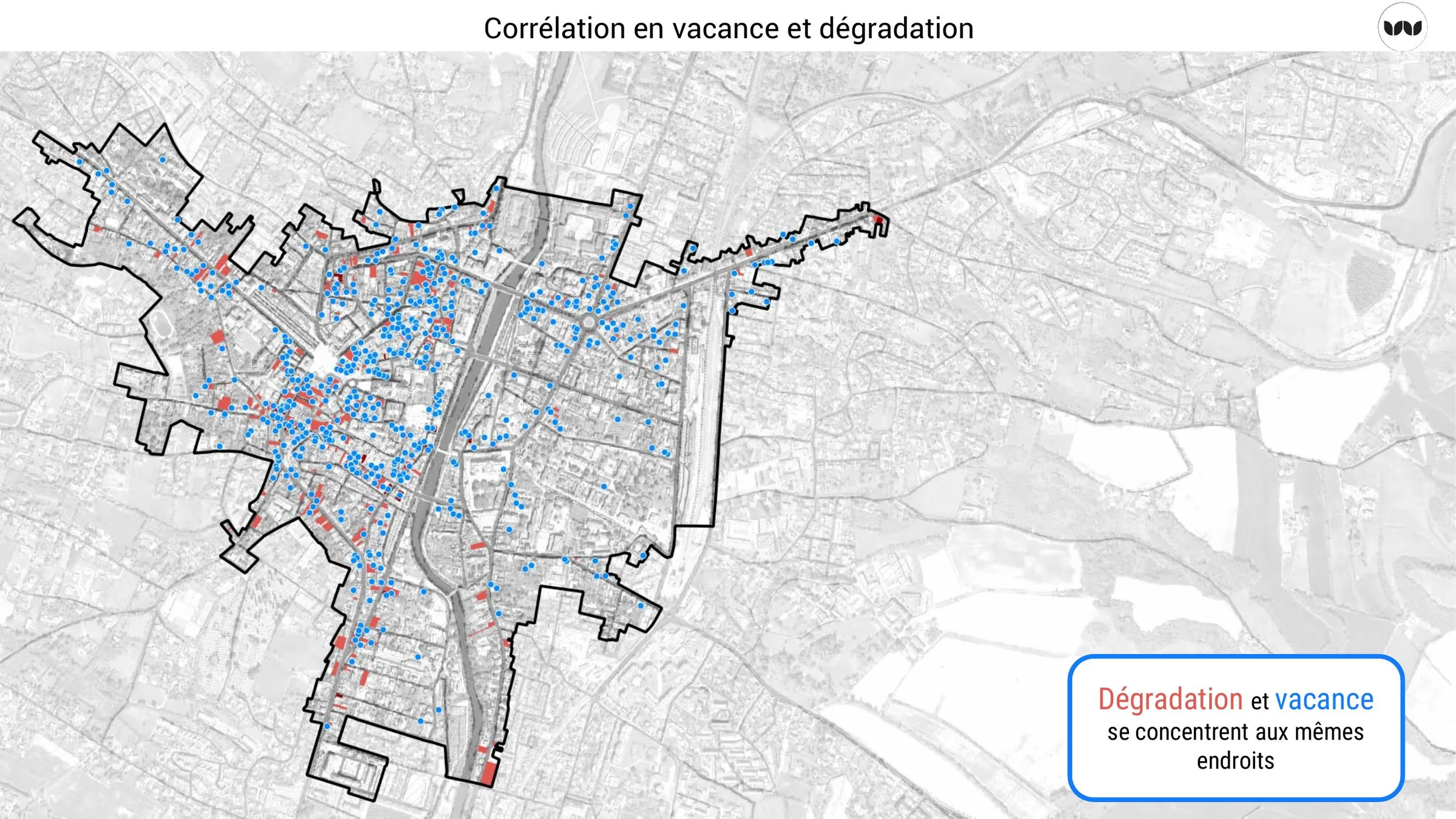 Superposition des points de dégradation et de vacance