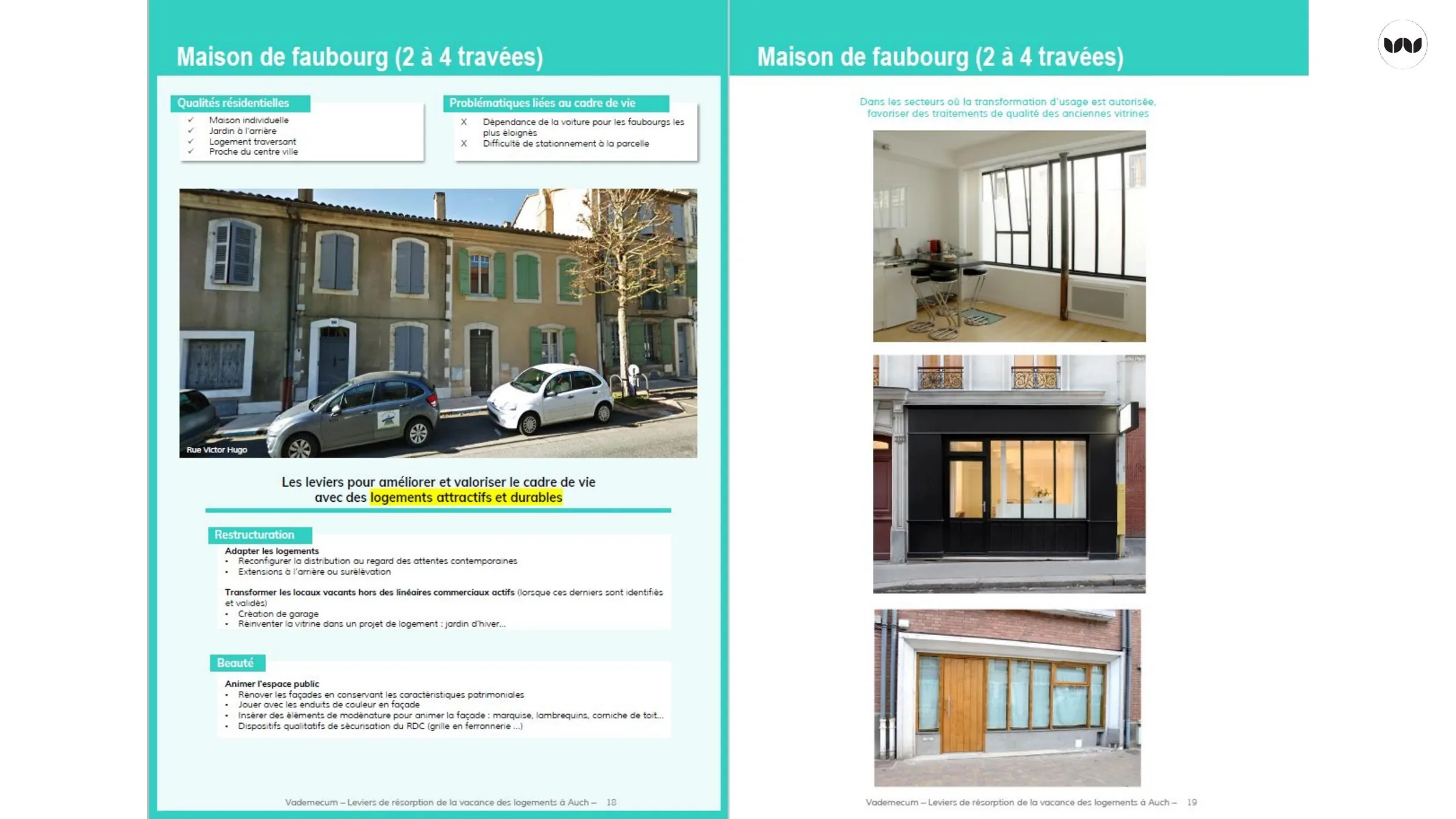 Qualités, problématiques et illustrations de projet pour la maison de faubourg