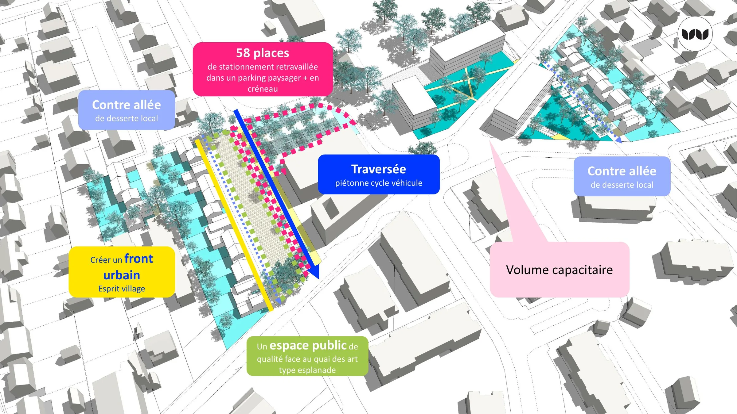 Principes d'aménagement de l'espace public autour du Quai des arts