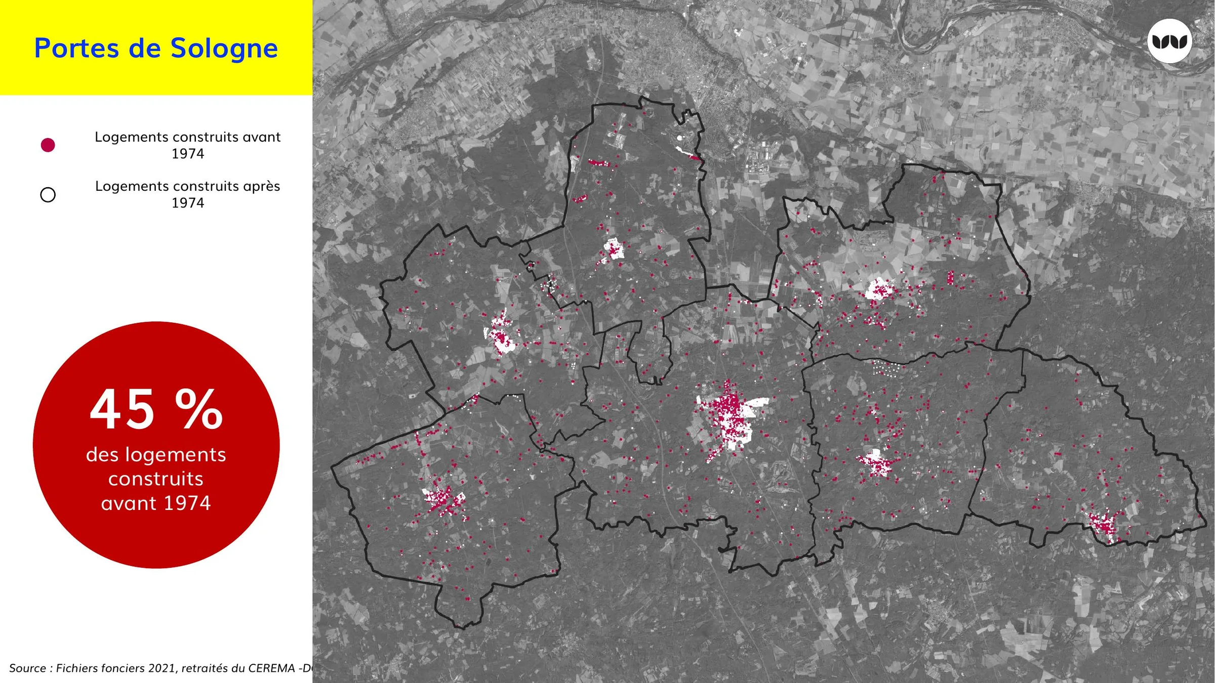 Répartition des logements construits avant et après 1974 sur le territoire