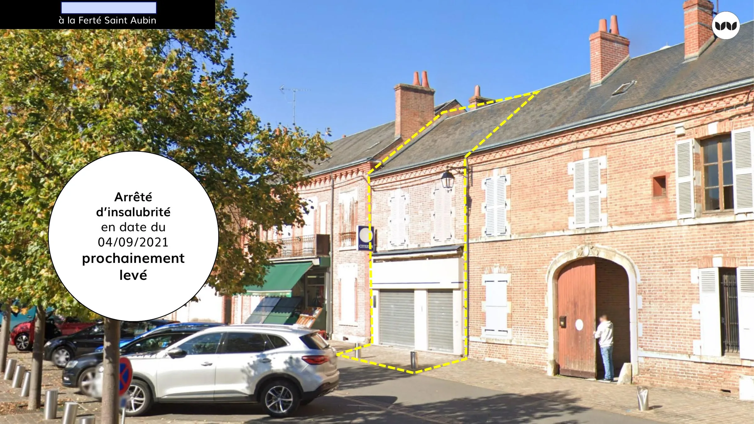 Immeuble sous arrêté d'insalubrité à La Ferté-Saint-Aubin, 2021