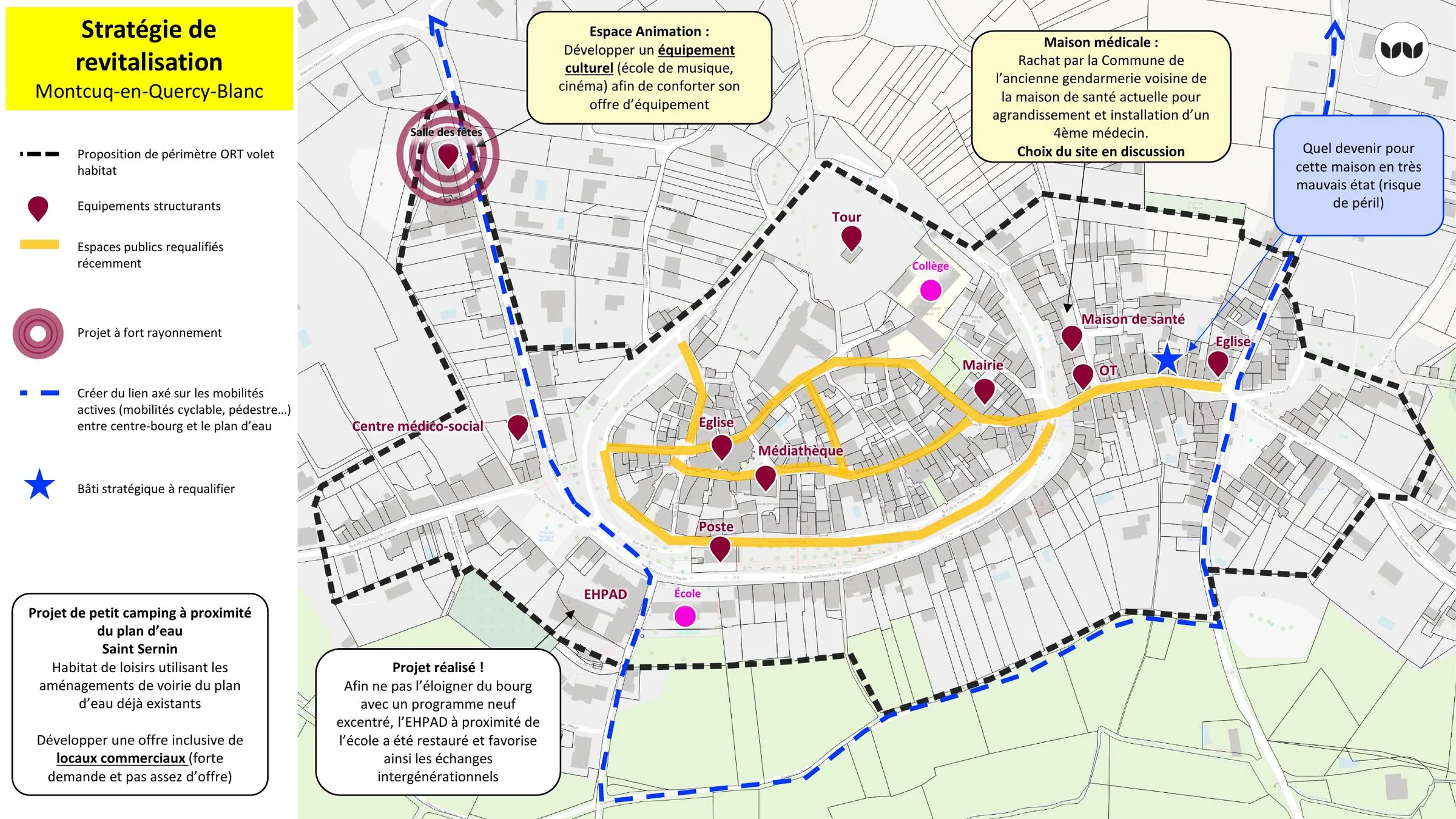 Stratégie de revitalisation : équipements structurants, projets réalisés et enjeux en discussion