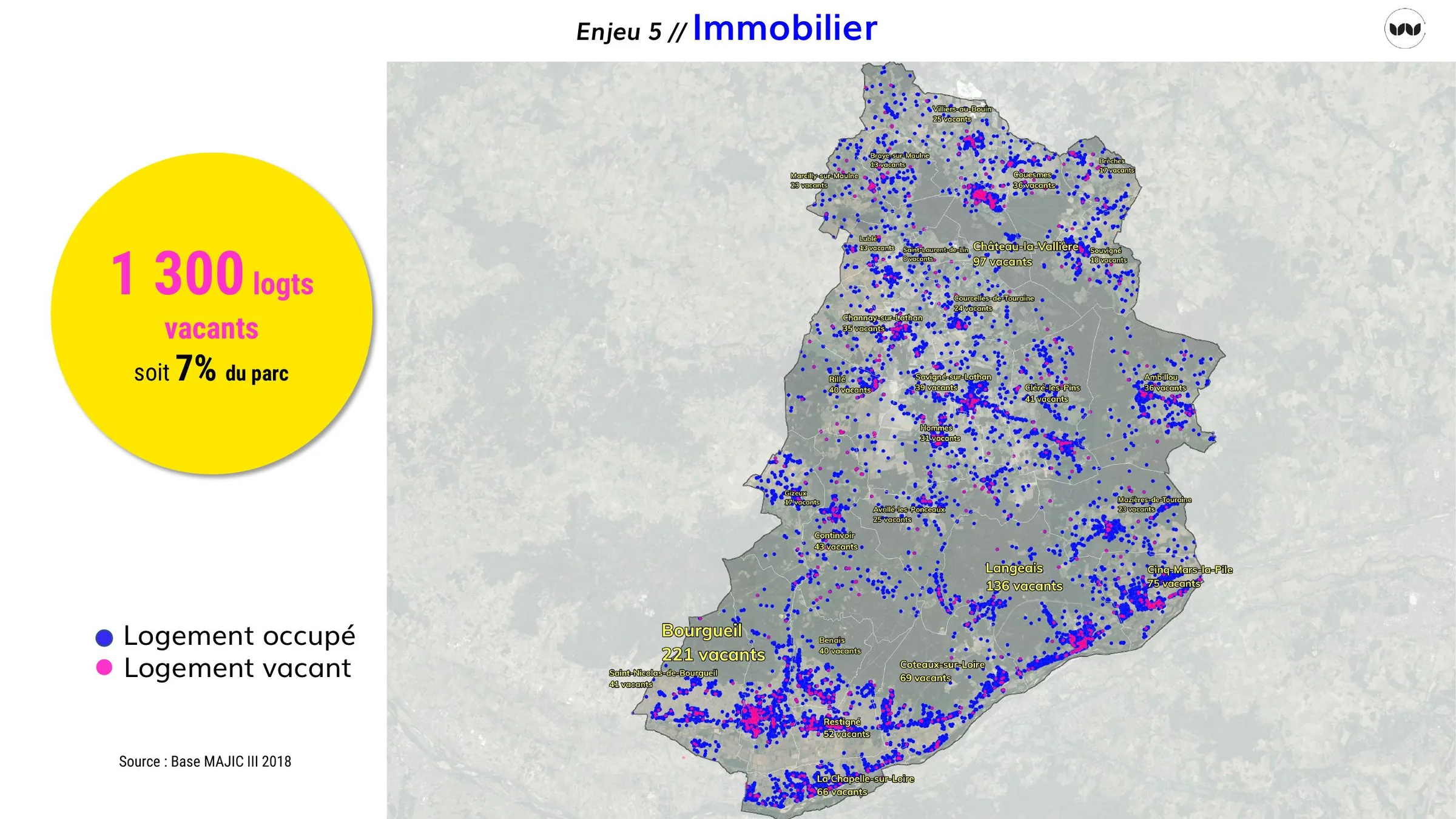 Répartition géographique des logements vacants sur le territoire intercommunal