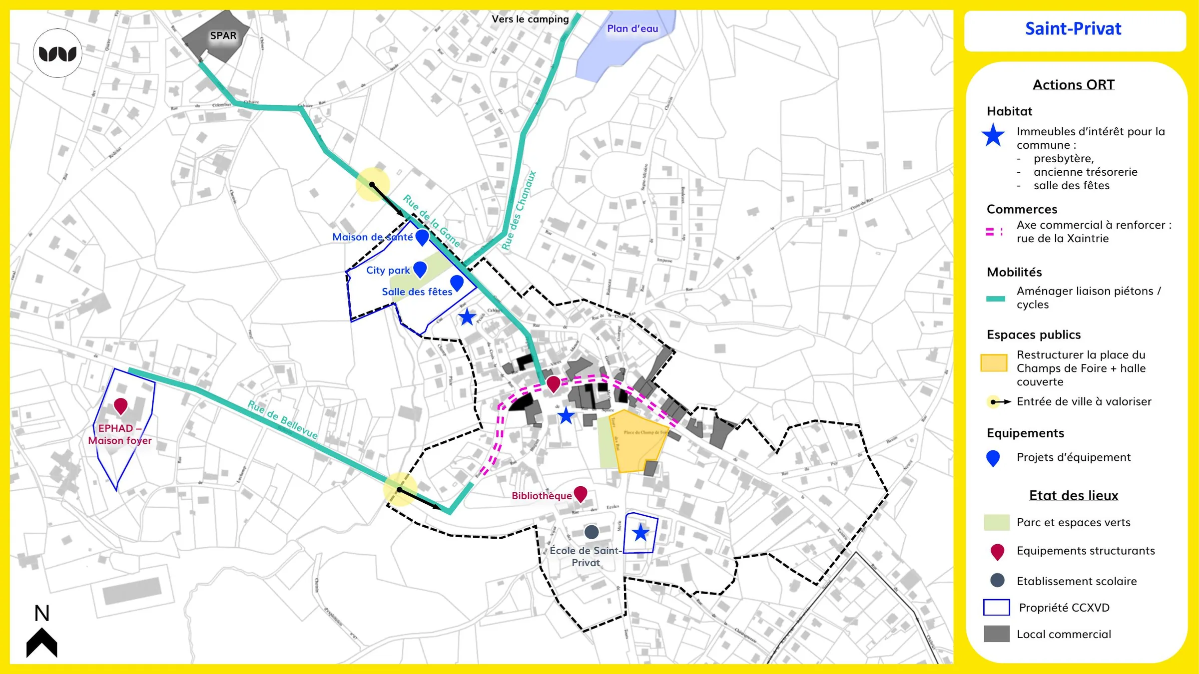 Actions ORT programmées pour la commune de Saint-Privat.
