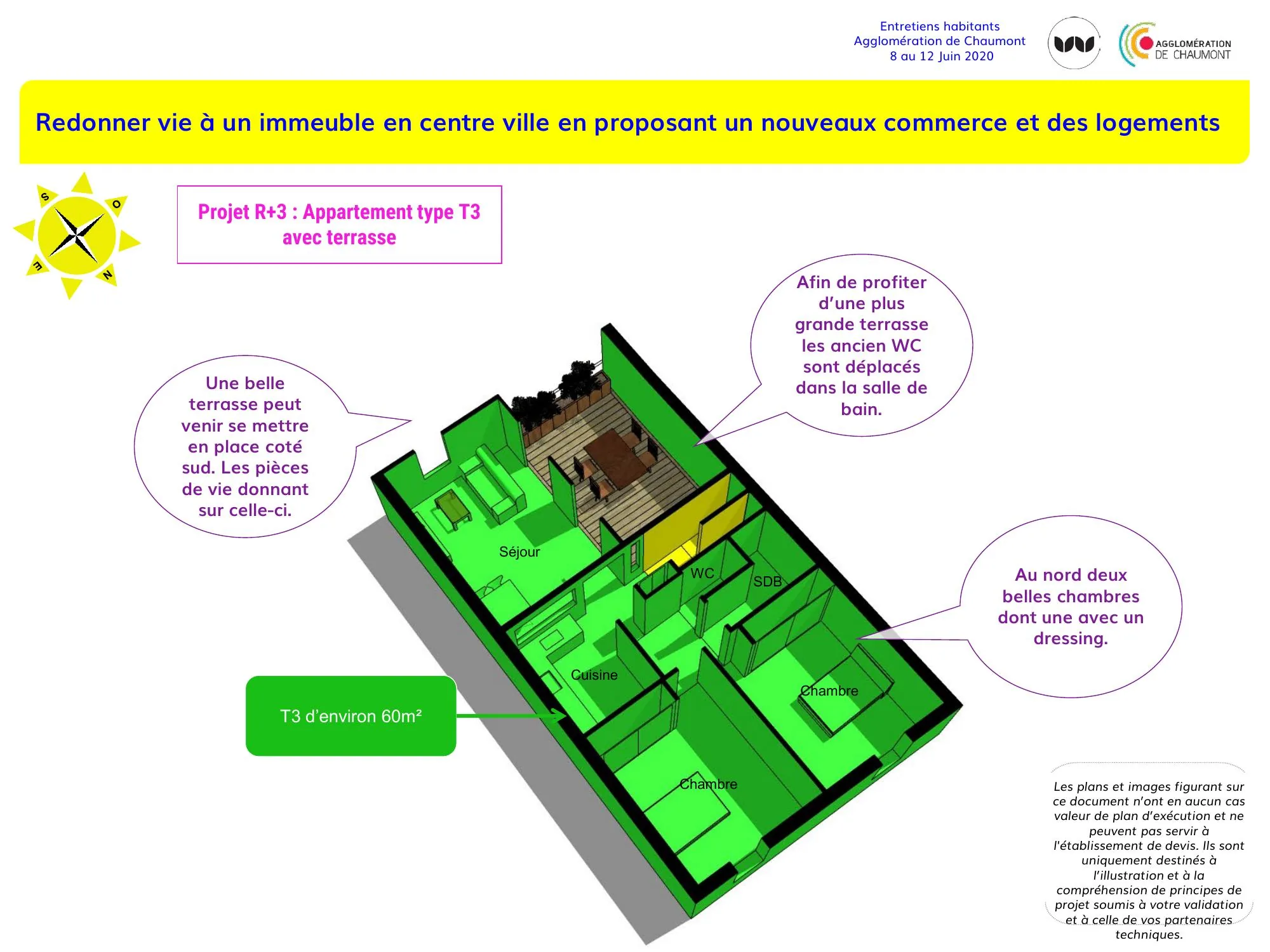 Projet de transformation d'un immeuble centre-ville en commerce et logements
