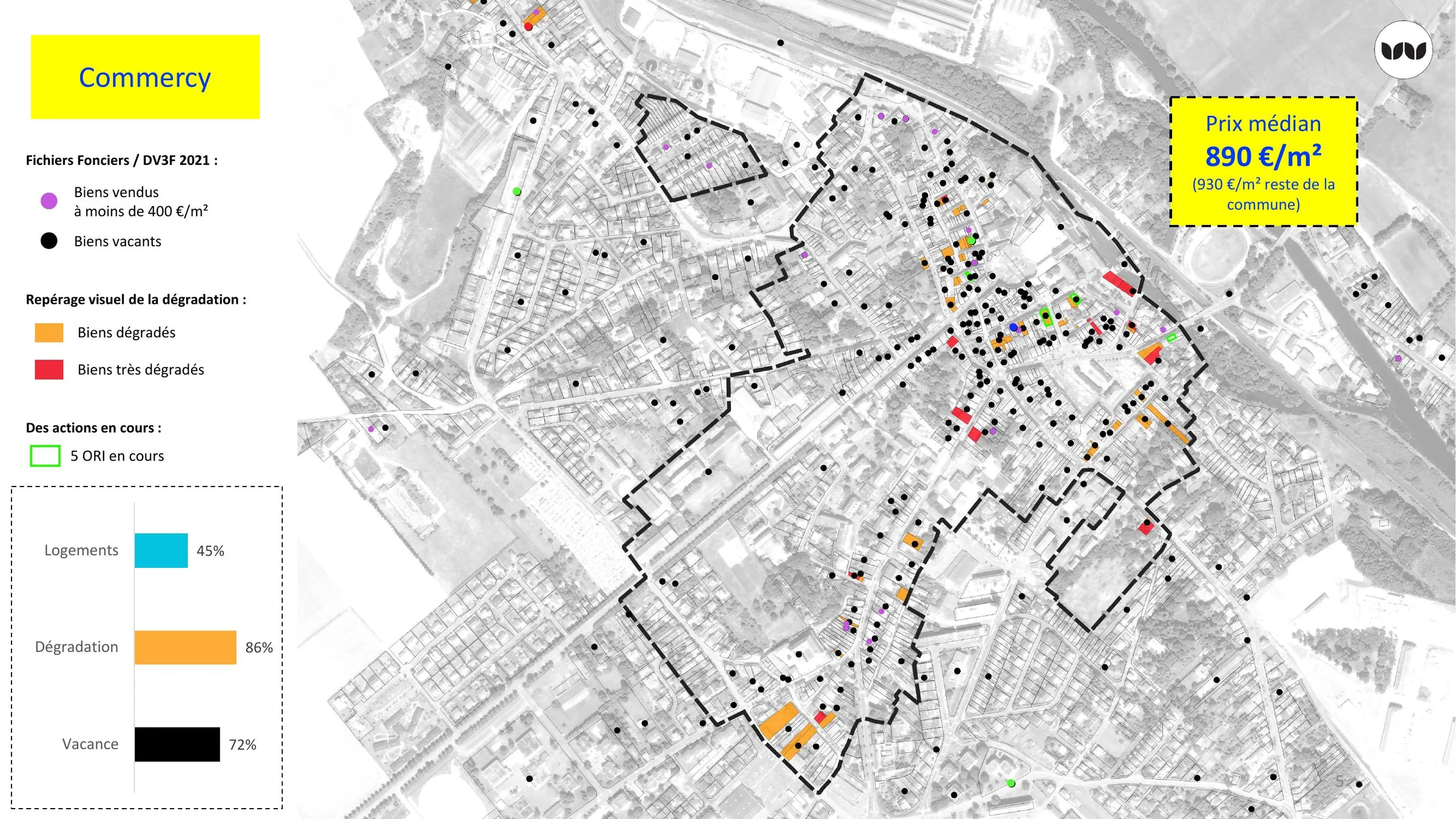 Repérage des biens vacants et dégradés dans le centre de Commercy