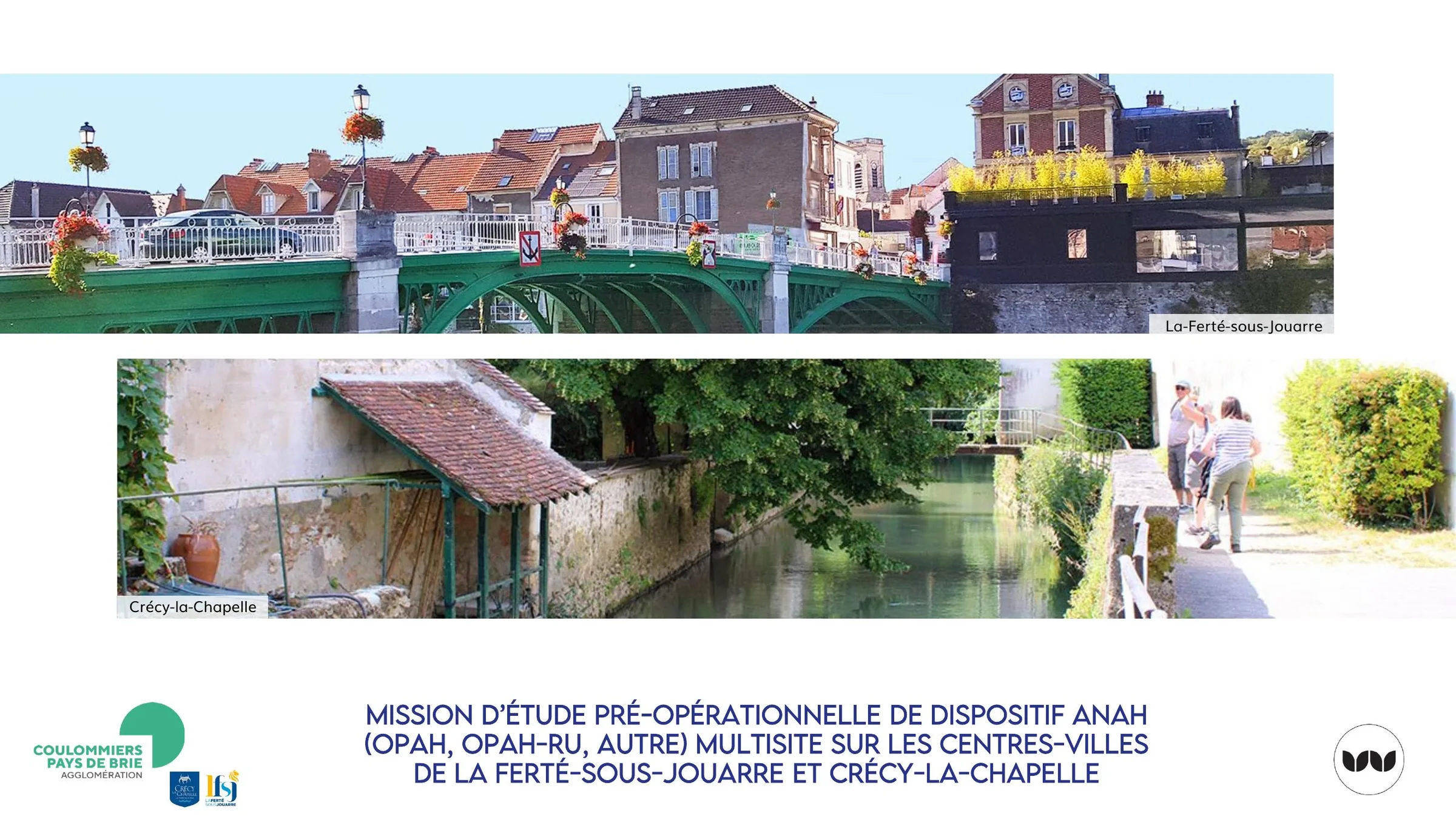 Vues des centres-villes de La Ferté-sous-Jouarre et Crécy-la-Chapelle