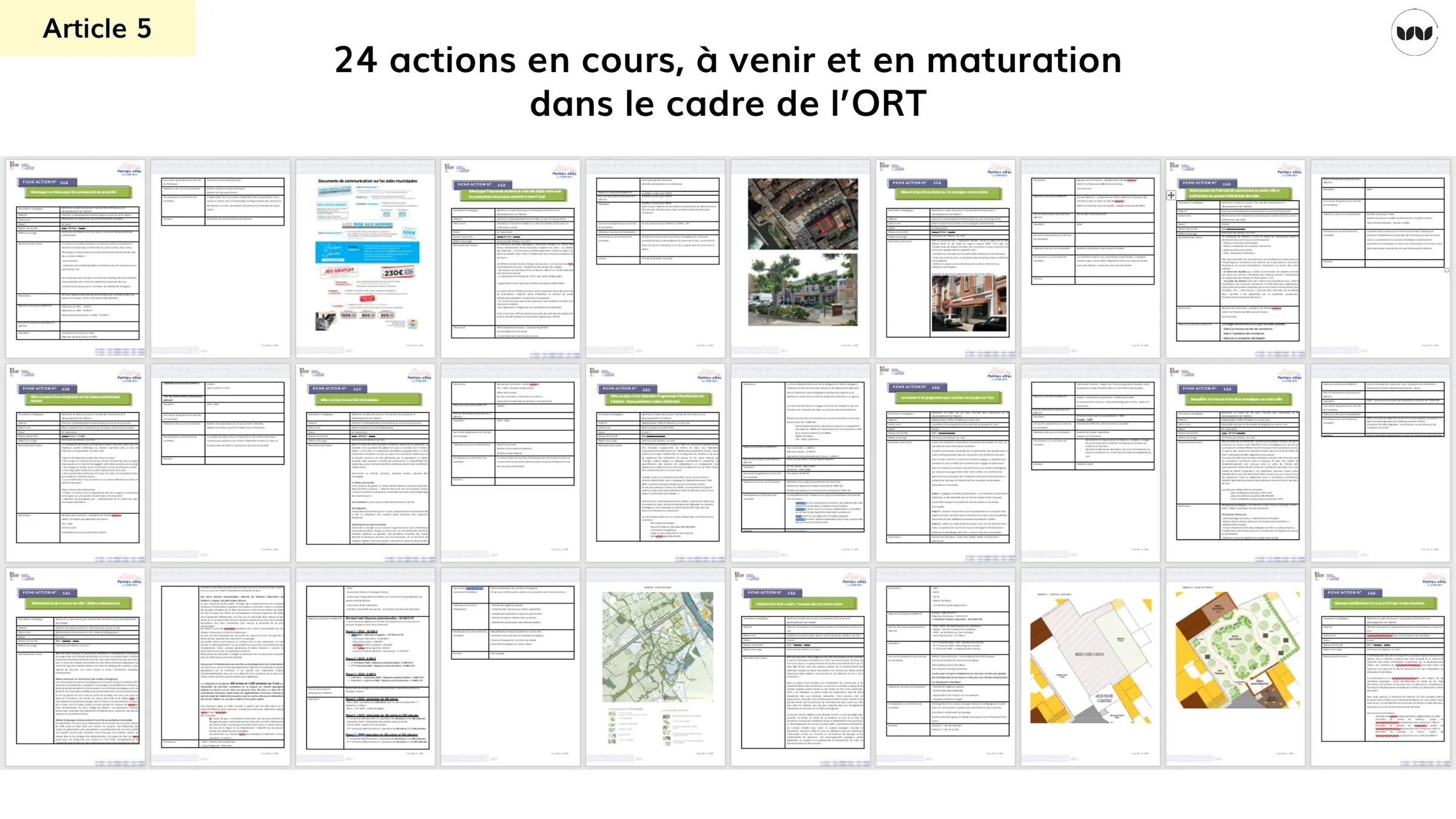 Ensemble des 24 fiches actions de l'ORT