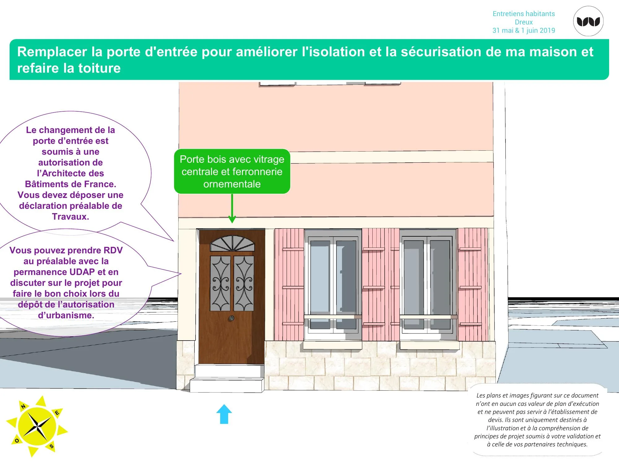 Projet de remplacement de porte d'entrée et de toiture