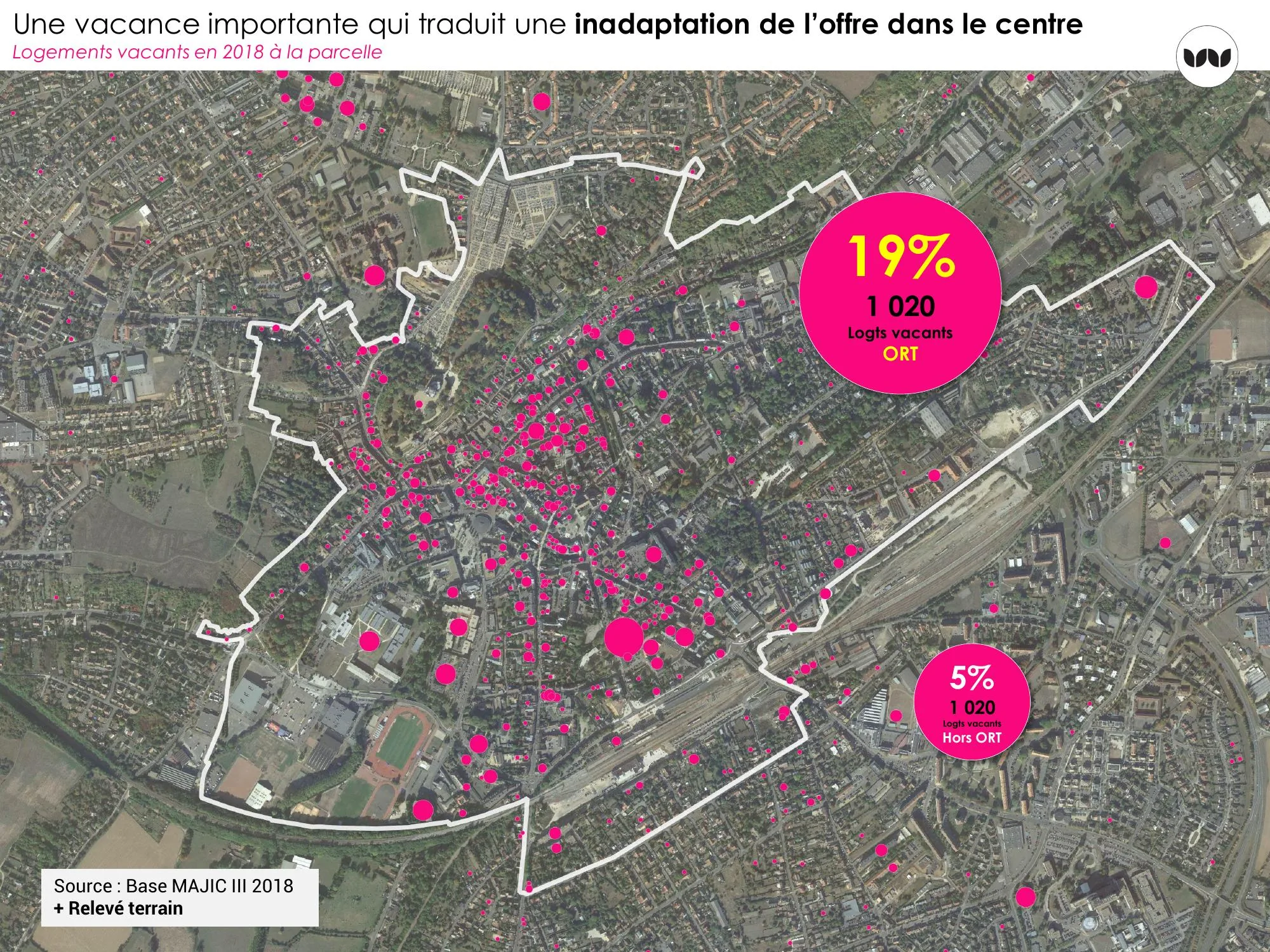 Localisation et taux de logements vacants à l'échelle de la parcelle