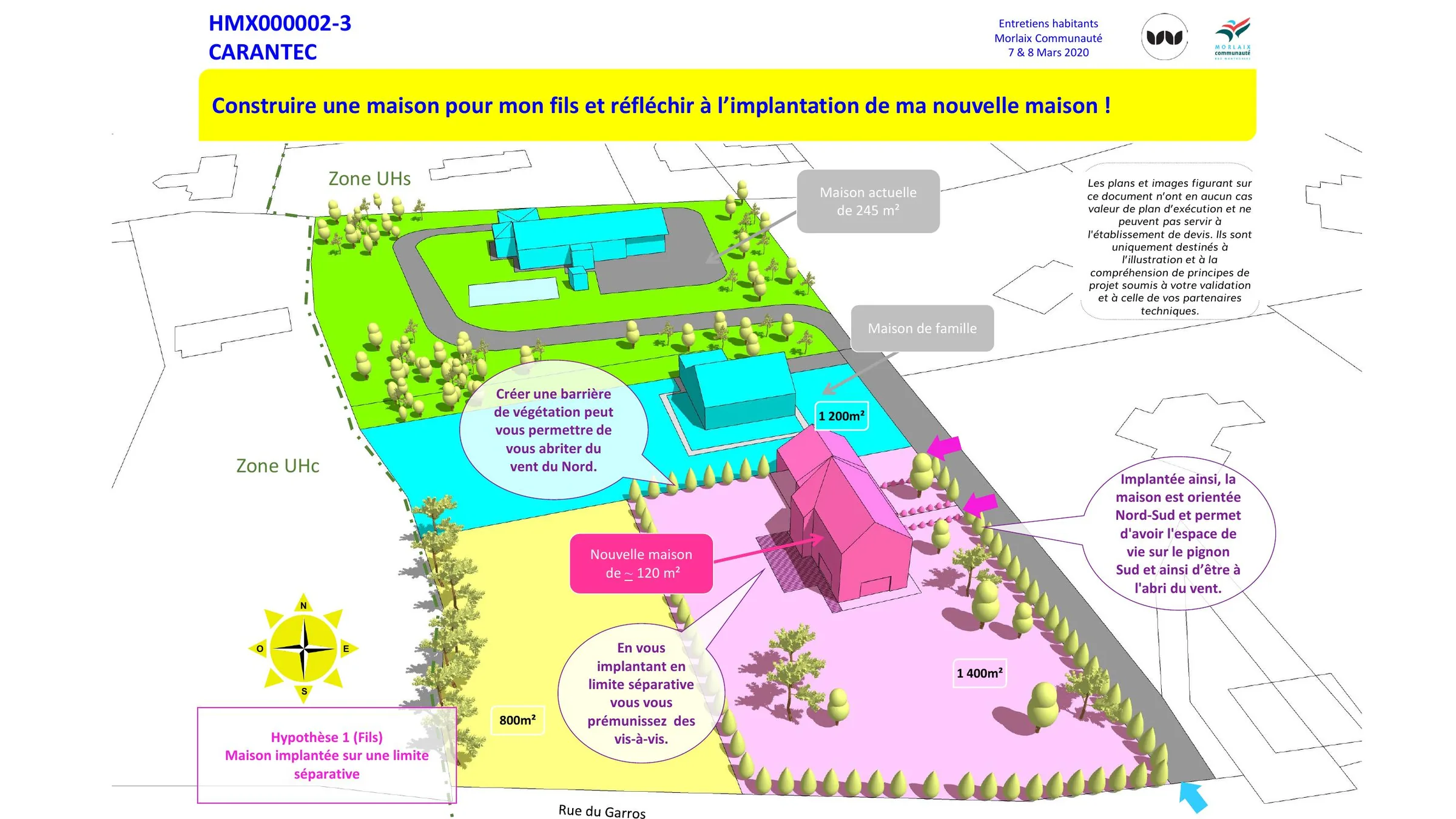 Projet d'implantation d'une nouvelle maison à Carantec