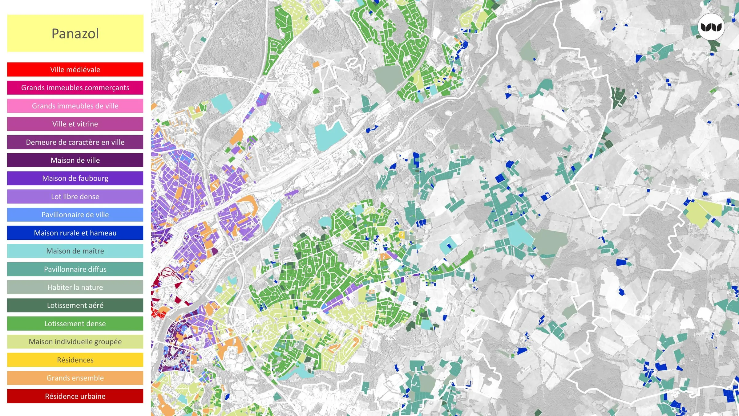 Cartographie des cadres de vie sur la commune de Panazol