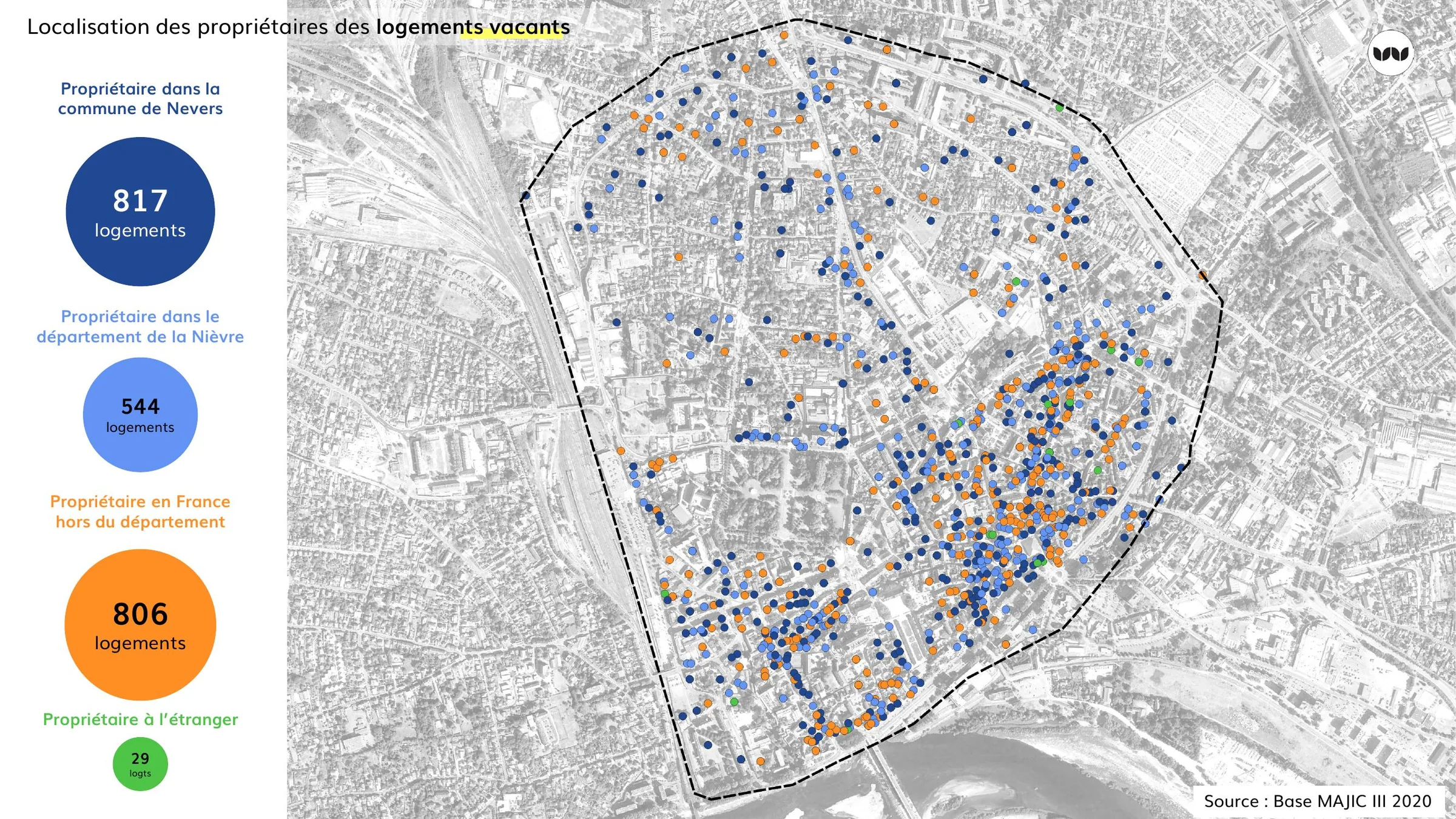 Origine géographique des propriétaires de logements vacants