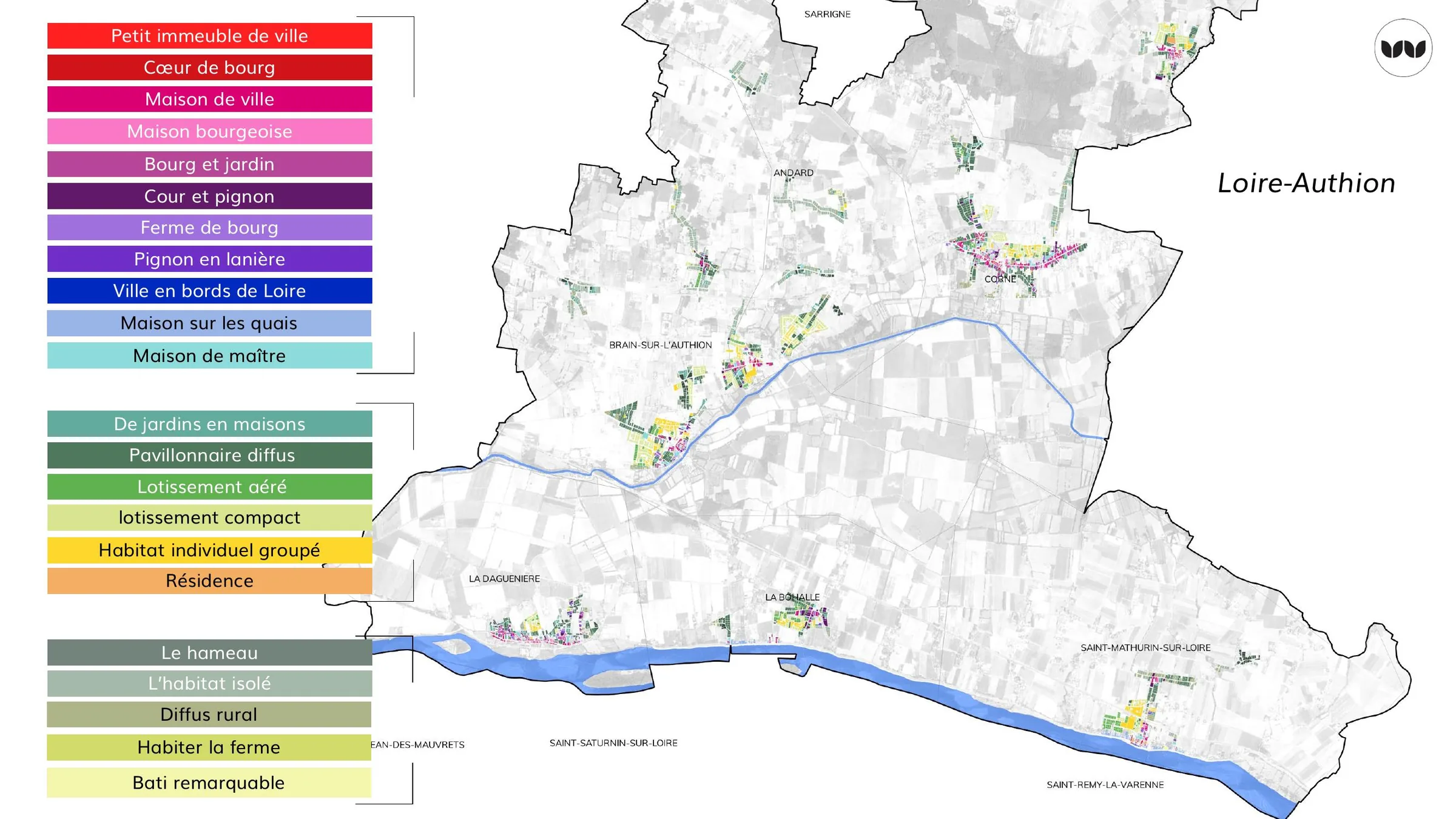 Typologie morphologique du bâti diffus sur Loire-Authion