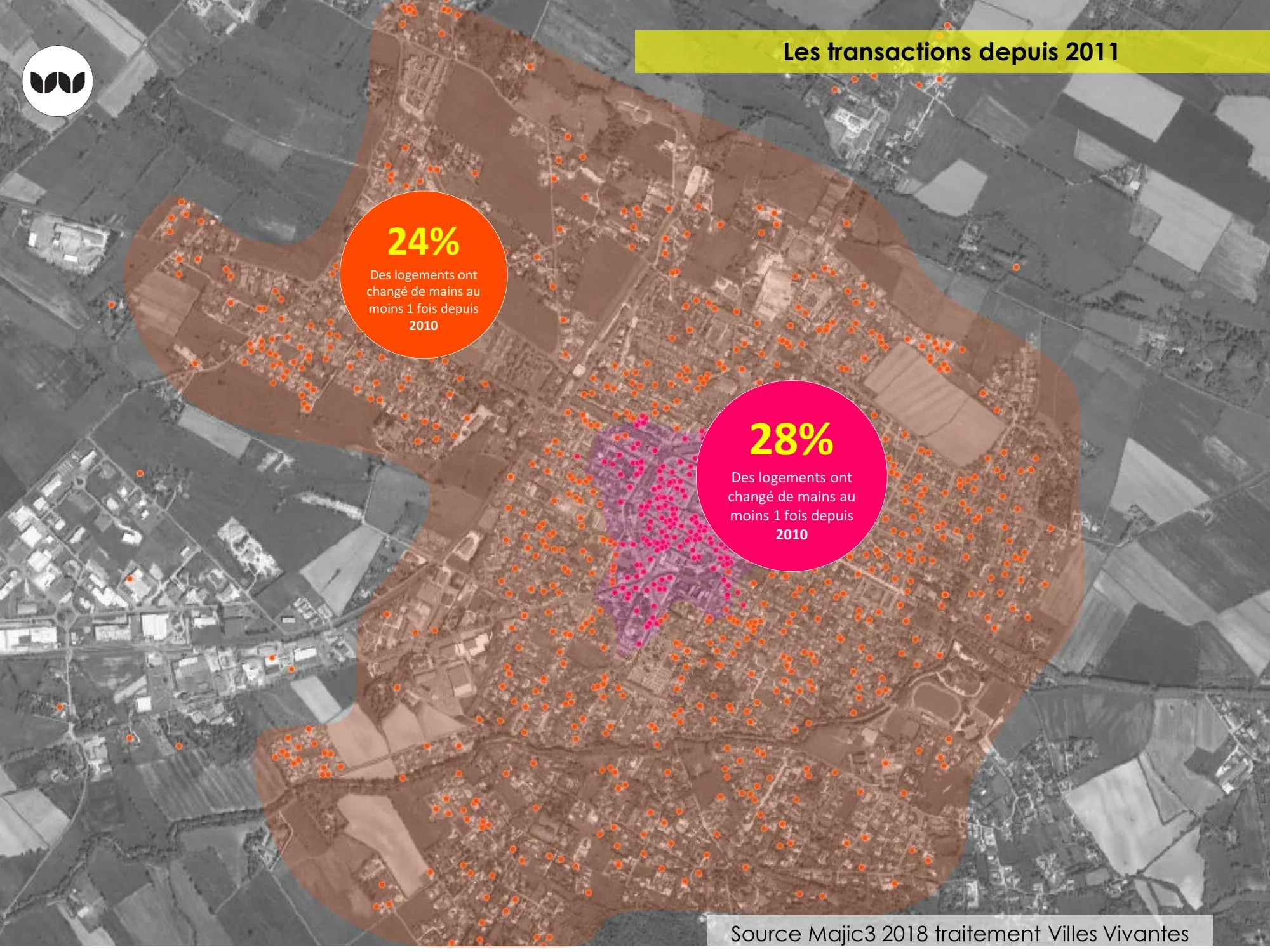 Taux de logements ayant changé de mains depuis 2010
