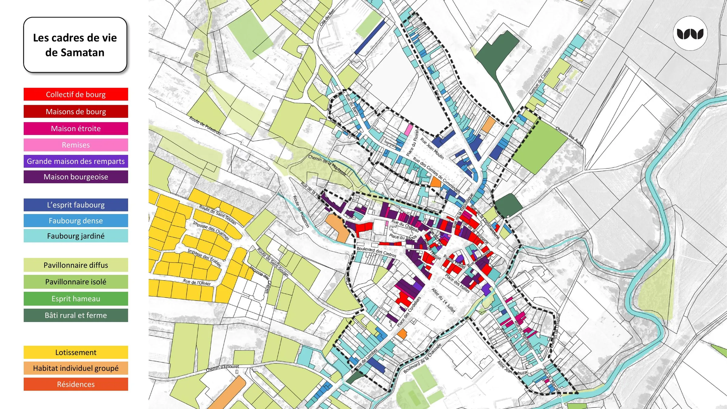 Typologie des cadres de vie et des formes urbaines à Samatan