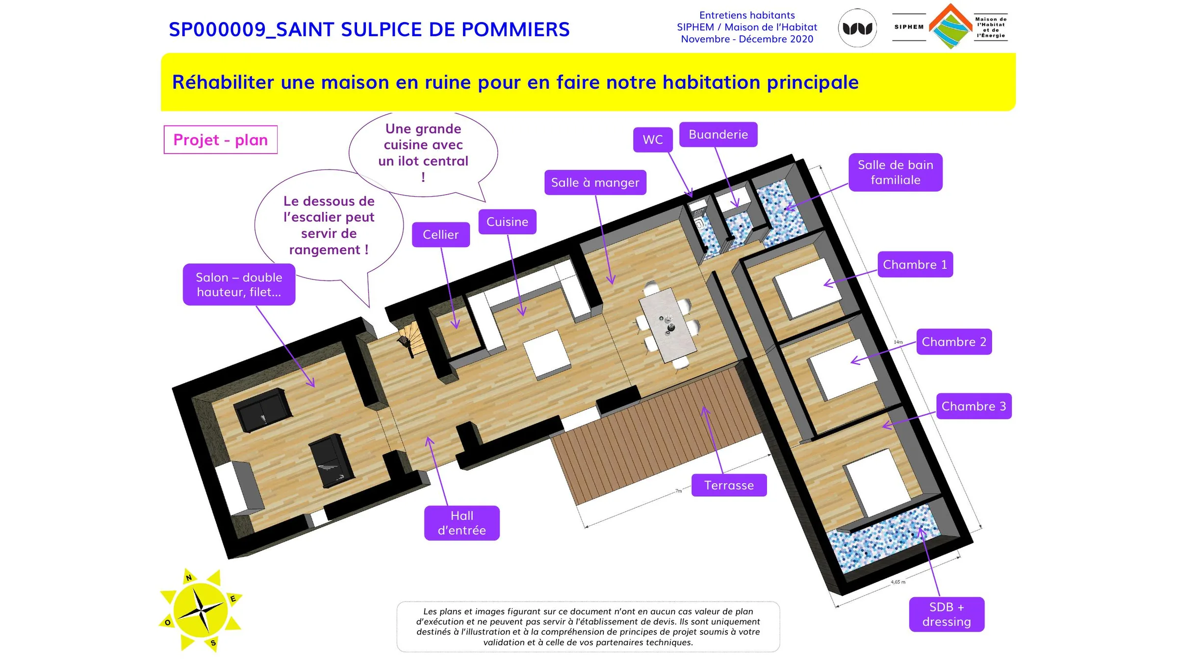Projet de réhabilitation d'une maison en ruine à Saint-Sulpice-de-Pommiers