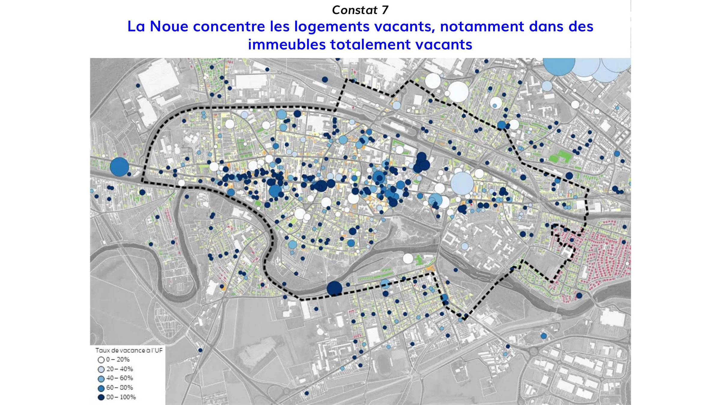 Concentration de la vacance dans le quartier de la Noue