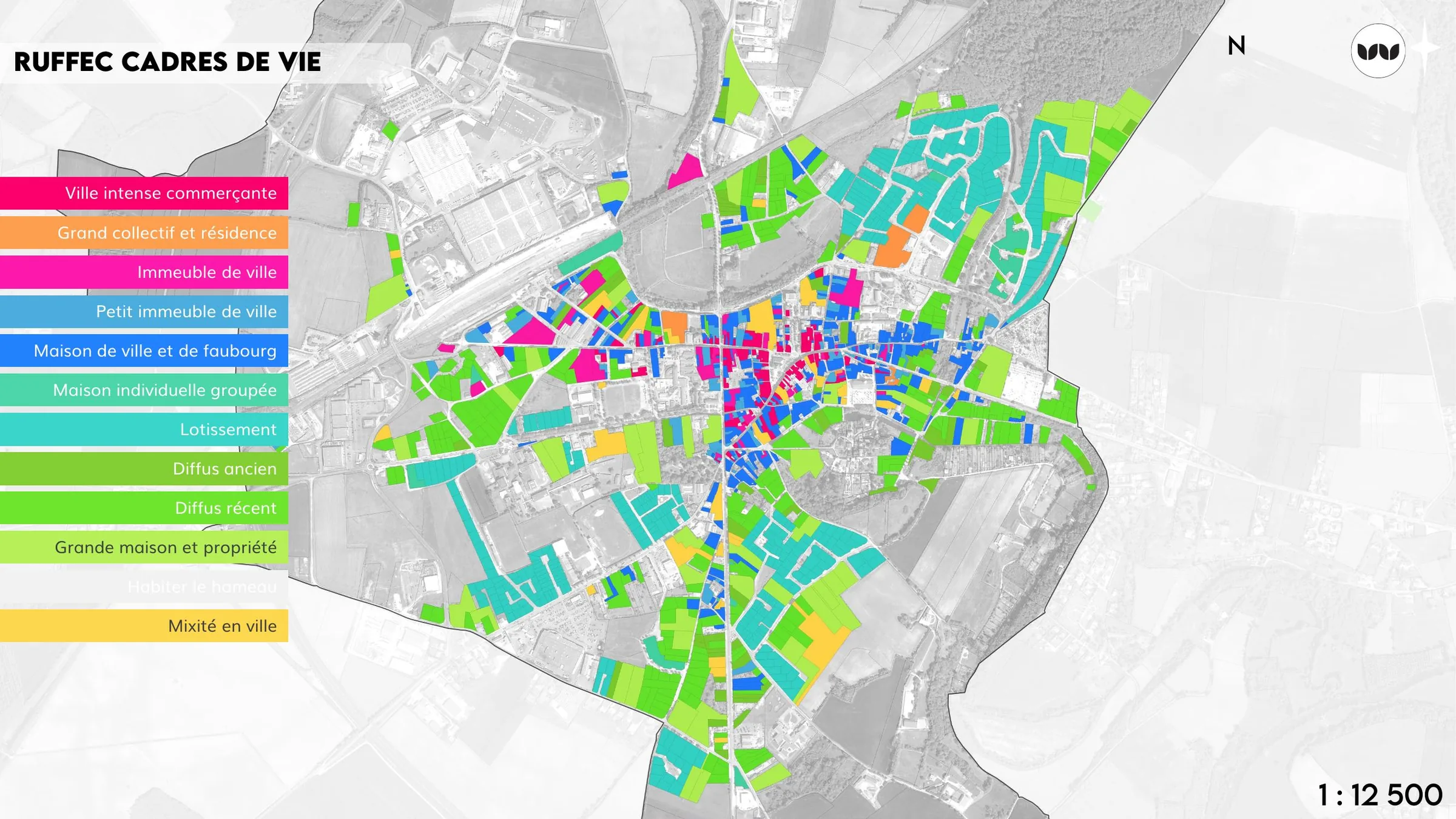 Onze typologies de cadres de vie identifiées à Ruffec