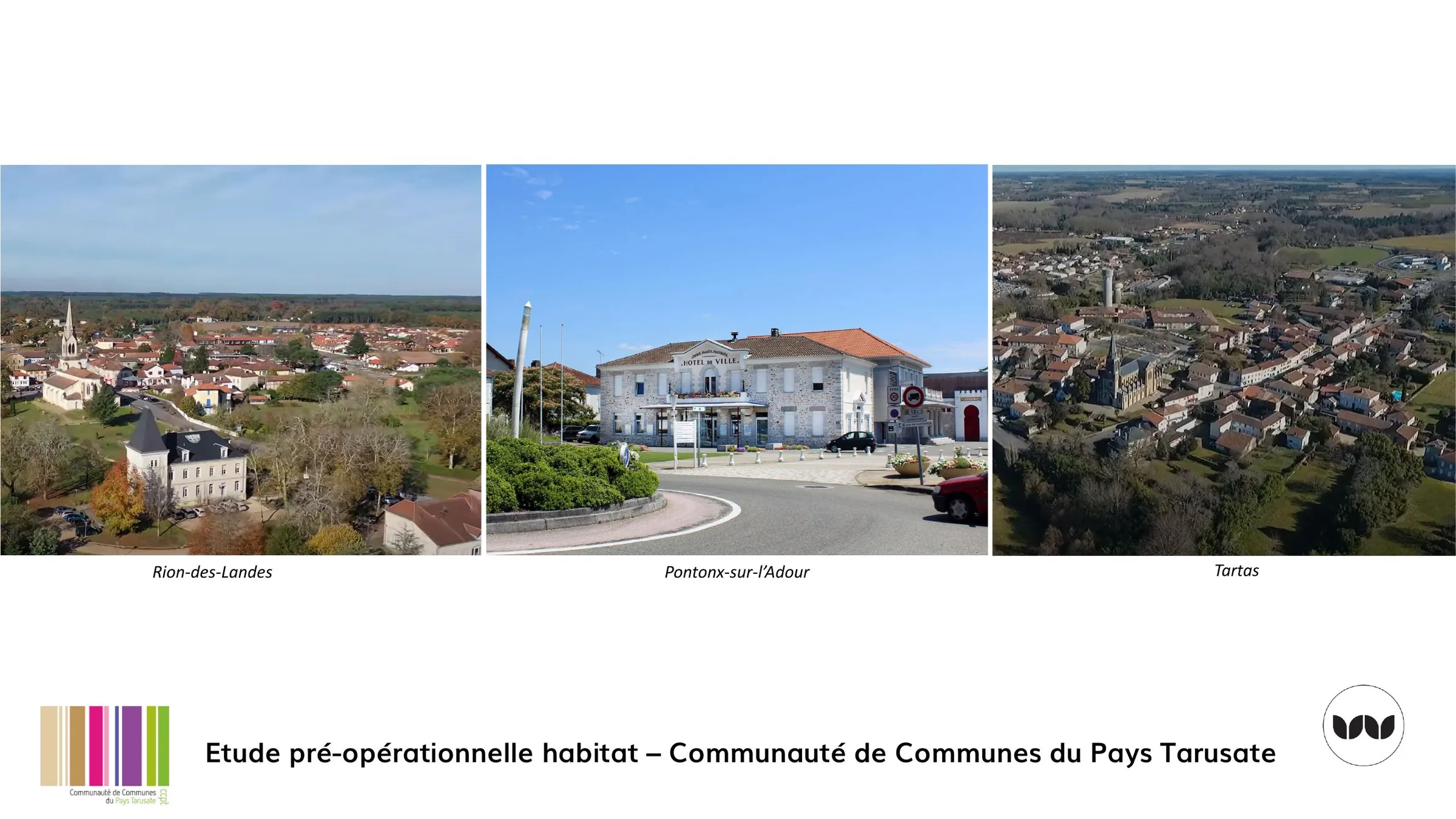 Rion-des-Landes, Pontonx-sur-l'Adour et Tartas, communes du Pays Tarusate