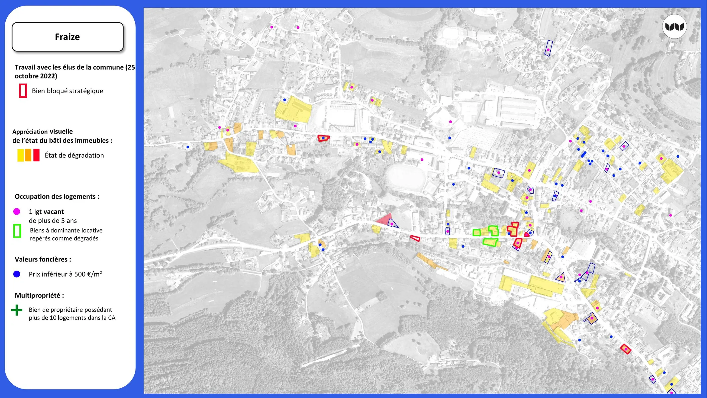 Repères cartographiques ayant servi à définir le périmètre d'étude à Fraize
