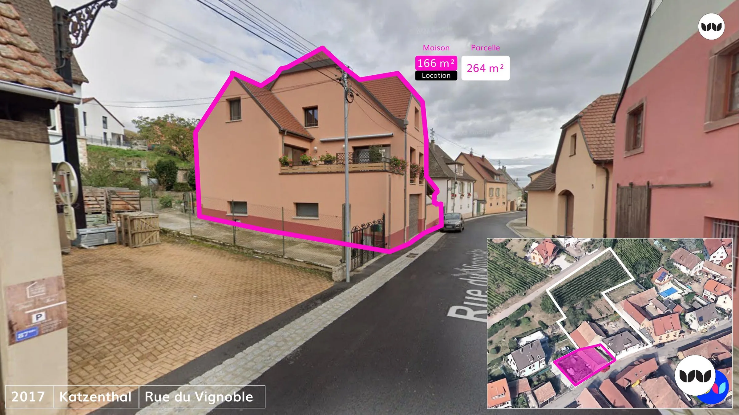 Maison construite en 2017 sur la même parcelle, 166 m² sur 264 m²
