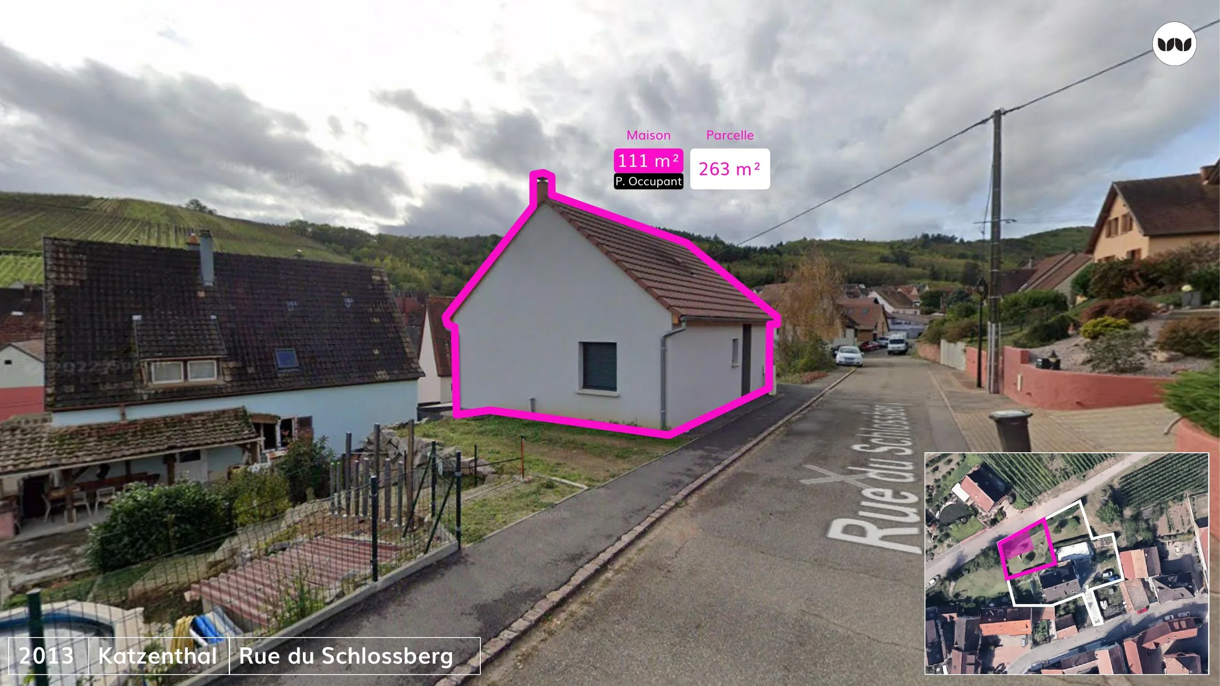 Maison de 111 m² sur parcelle de 263 m², rue du Schlossberg à Katzenthal