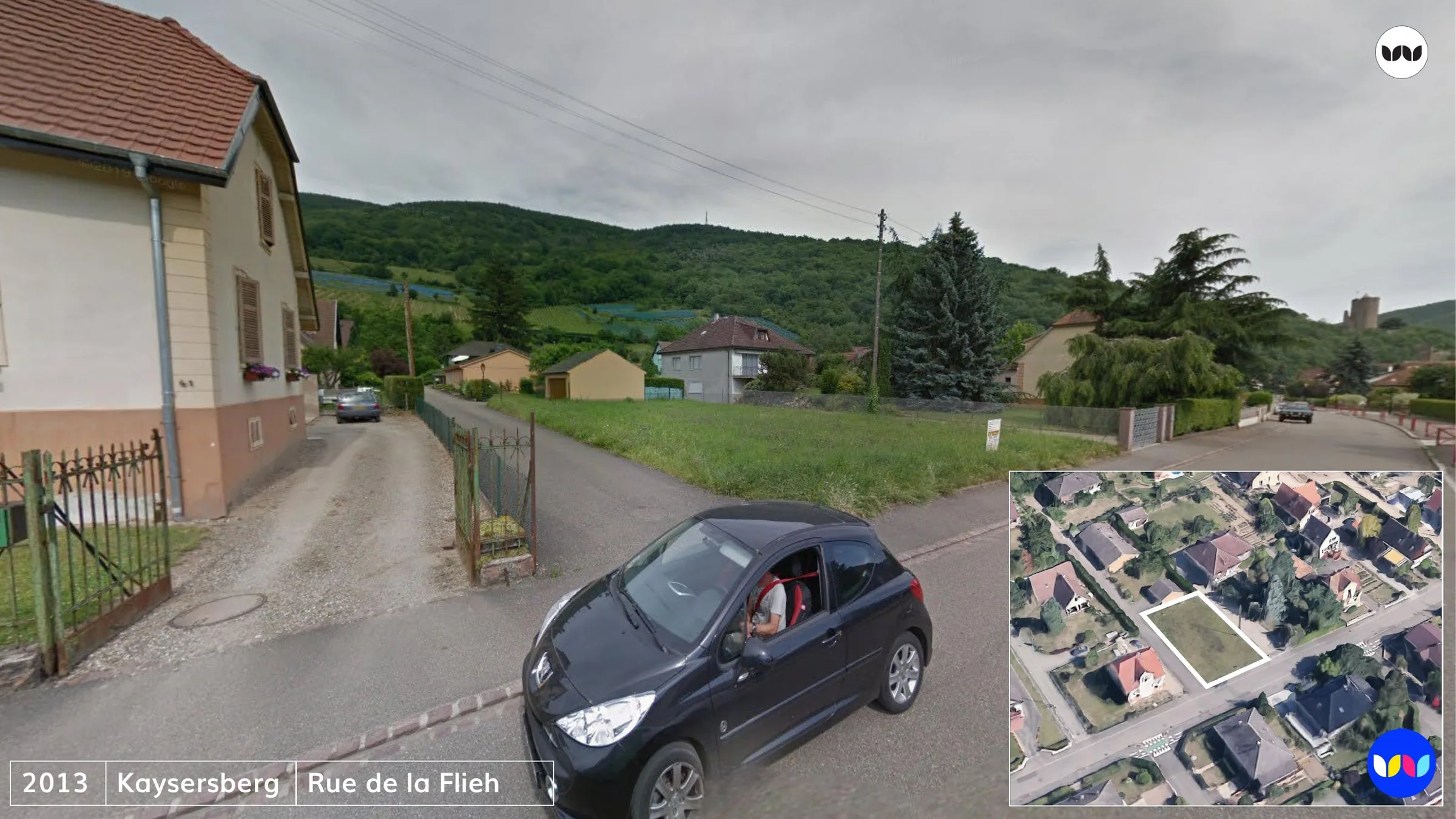 Parcelle libre repérée en 2013 rue de la Flieh à Kaysersberg