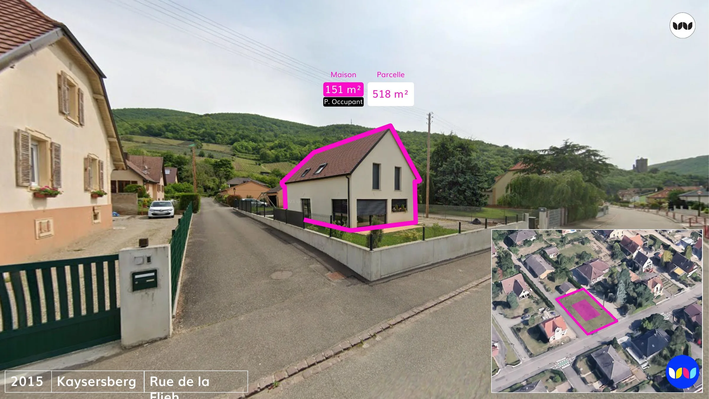 Maison construite en 2015 sur la même parcelle, 151 m² sur 518 m²