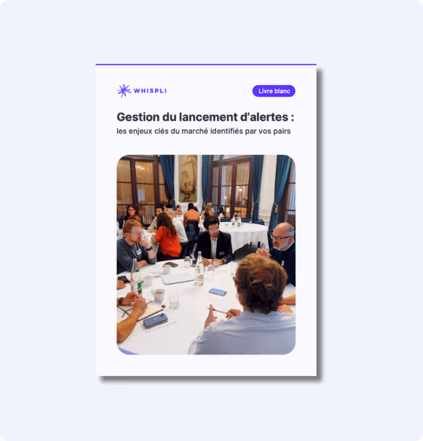 Livre blanc : Gestion du lancement d'alerte — les enjeux clés du marché identifiés par vos pairs