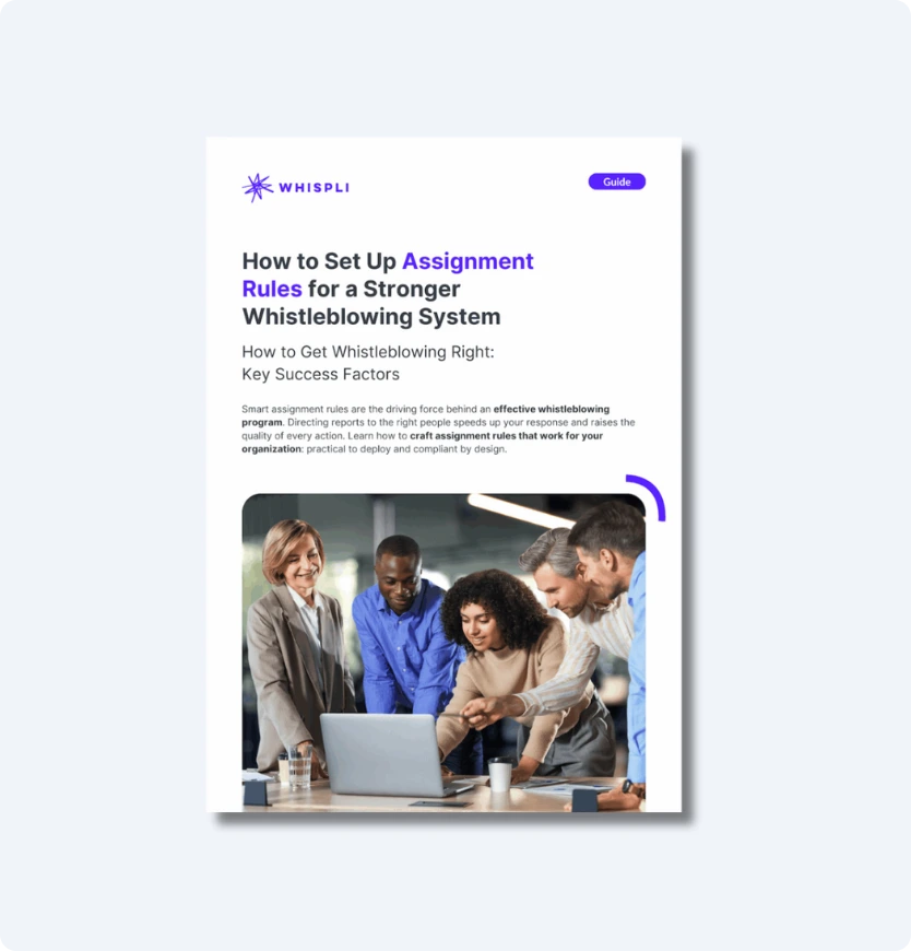 White paper: How to Set Up Assignment Rules for a Stronger Whistleblowing System.
