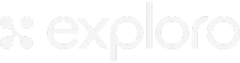 Exploro Schriftzug mit stilisiertem X-Symbol als Logo.