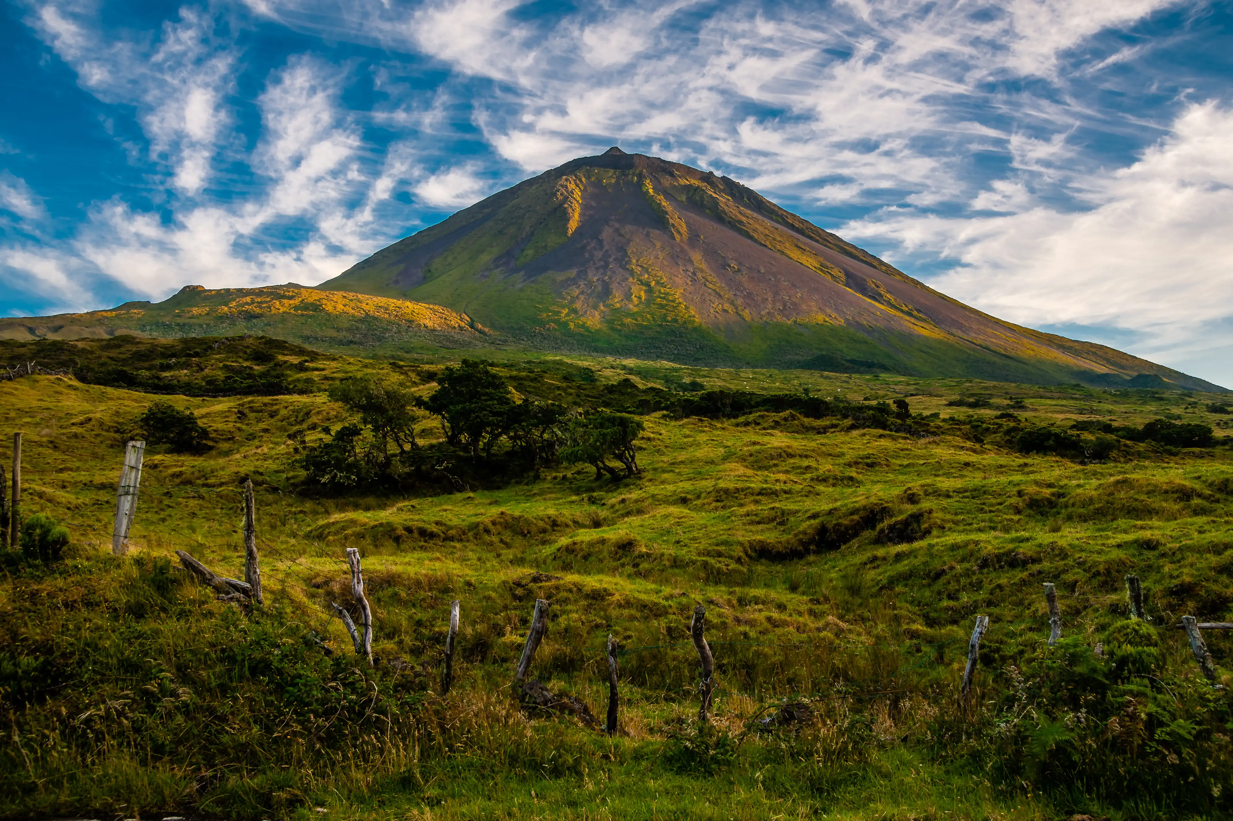 Vista para a montanha do pico