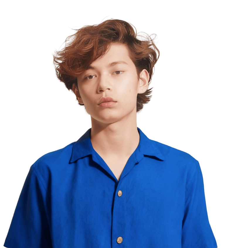 casual blue attire