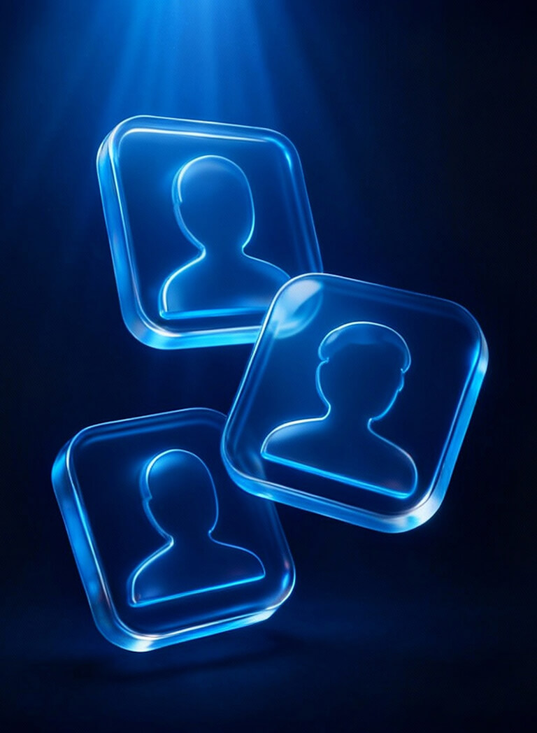 glowing user