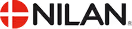 NILAN logo met een rood-wit Deens kruis als symbool.