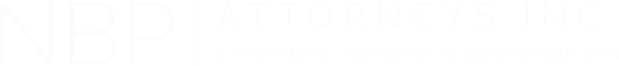 NBP Attorneys Inc. logo with tagline Attorneys, Notaries & Conveyancers.