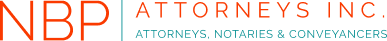 NBP Attorneys Inc. logo with tagline Attorneys, Notaries & Conveyancers.