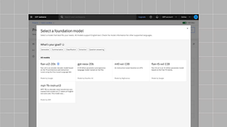 Select a foundation model that best fits your needs in watsonx.ai dashboard