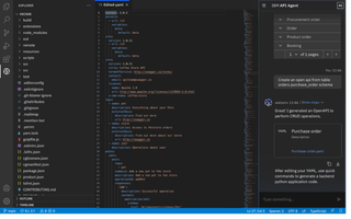 API agent in Visual Studio Code screenshot